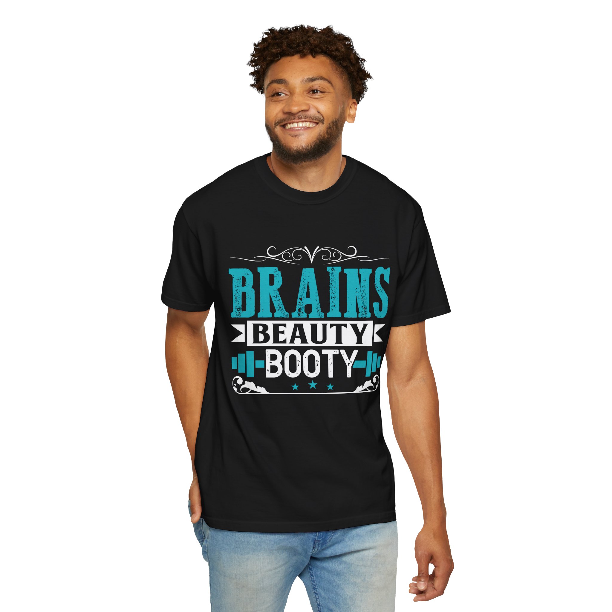 b2 - 6.12 - Brains Beauty Booty T-Shirt – Motivational Fitness Graphic Tee for Confidence, Strength & Empowered Style. - Image 38
