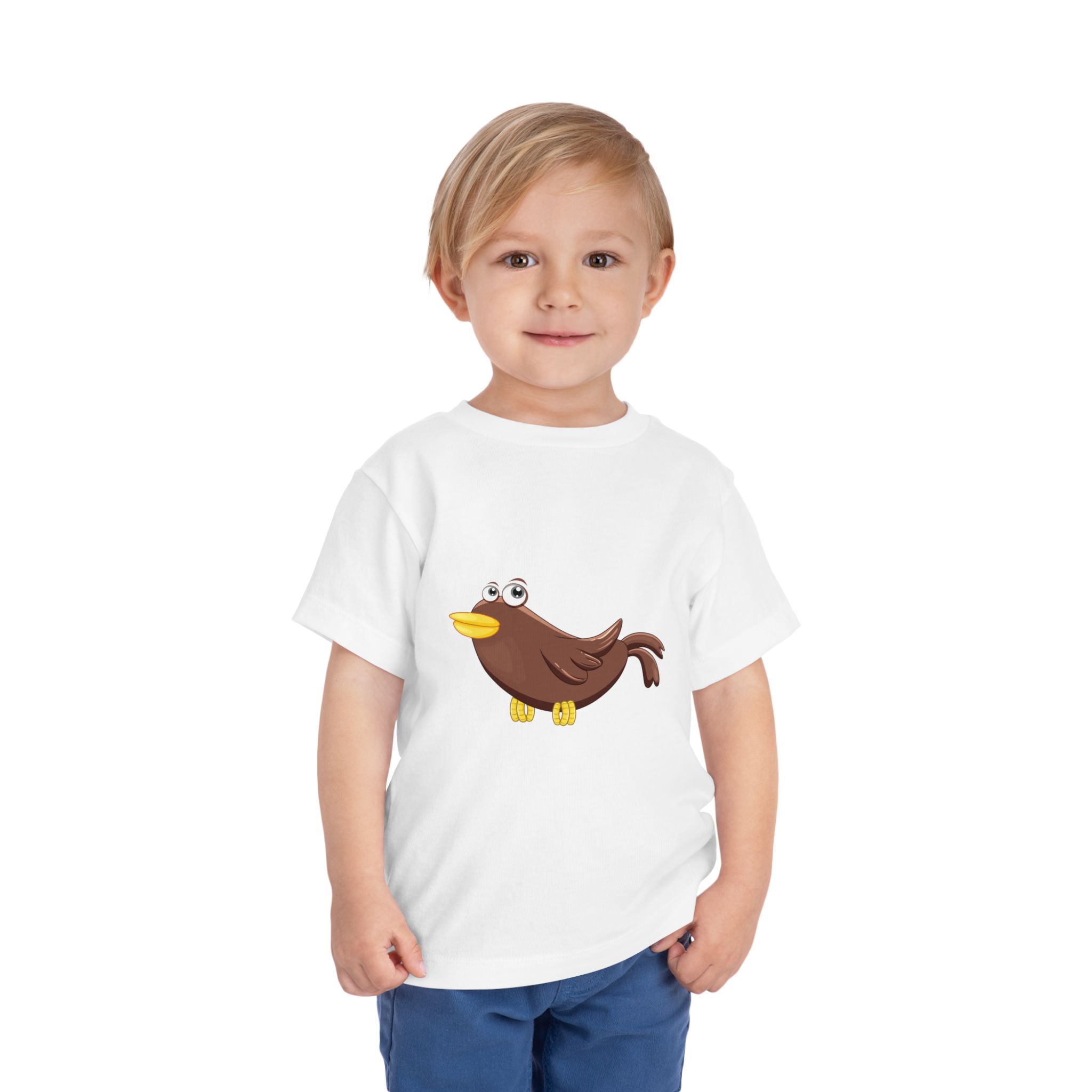 Cute Cartoon Brown Bird Toddler T-Shirt – Adorable Bird Graphic Tee for Kids, Boys & Girls. - Image 7
