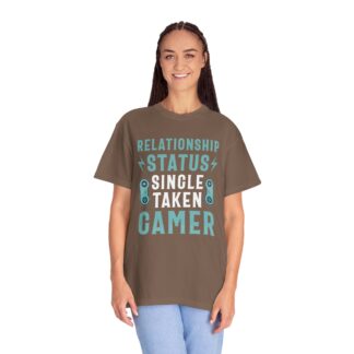 Gamer Graphic Tee for Gamers with Humor | EarnestlilyRelationship Status: Single Taken Gamer Unisex Tee - Image 11