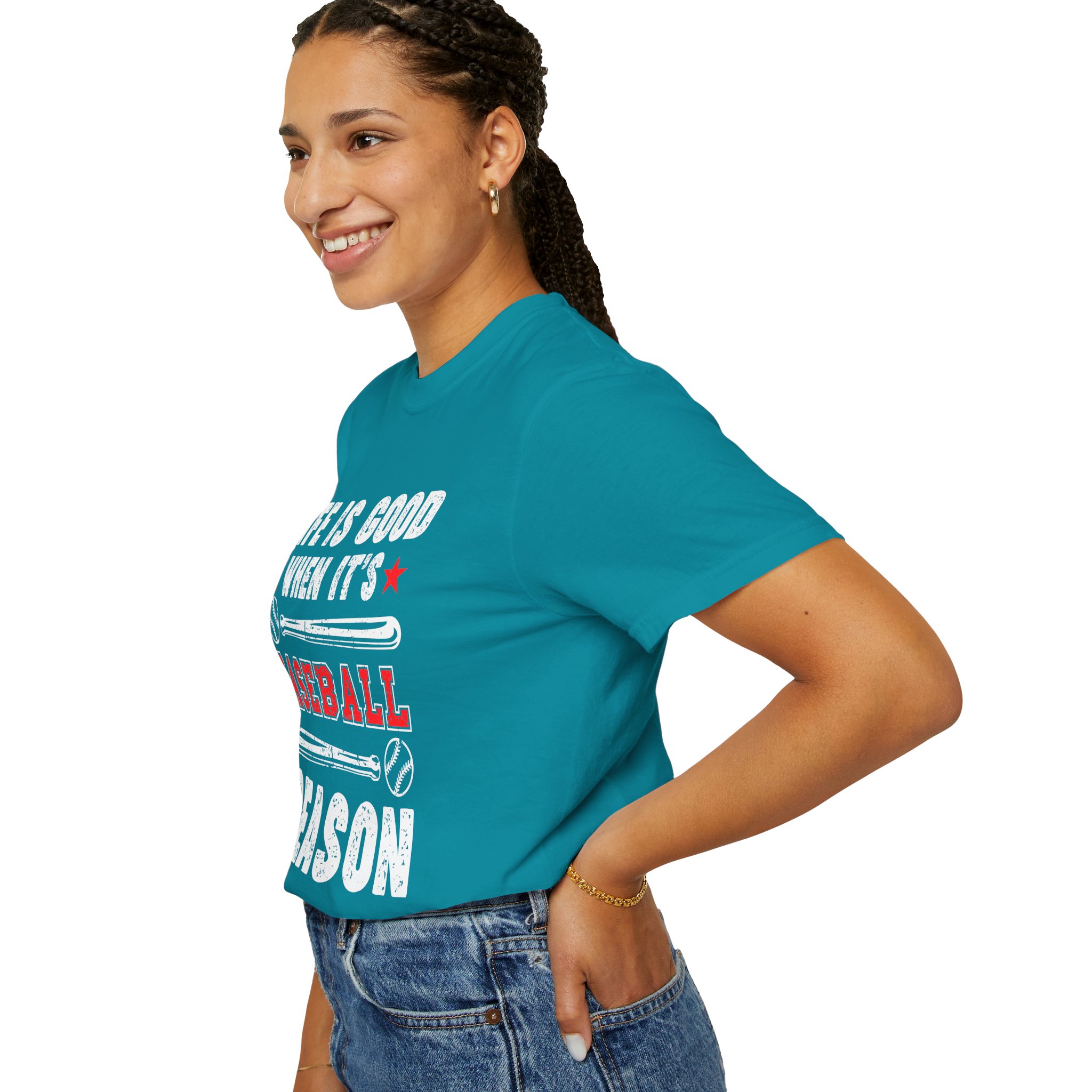 Life Is Good Baseball Season T-Shirt, Unisex Tee for Sports Lovers, Gift for Baseball Fans, Casual Wear, Summer Vibes, Game Day Apparel. - Image 21