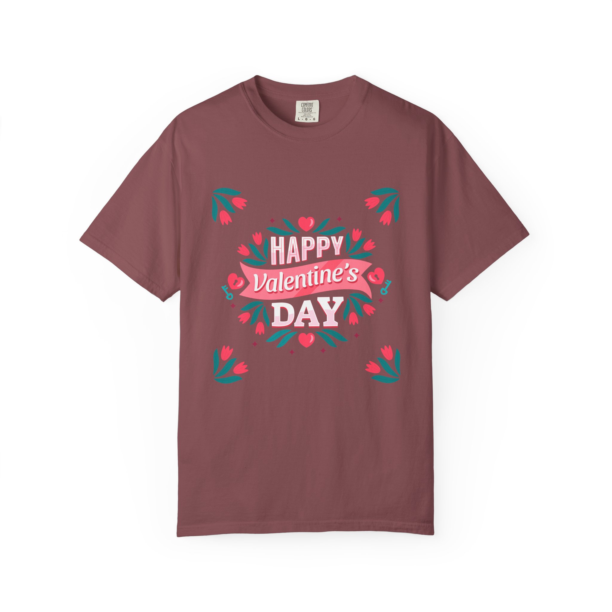 Unisex Valentine’s Day T-shirt, Cute Floral Graphic Tee, Gift for Him or Her, Casual Wear, Trendy Love Shirt. - Image 9