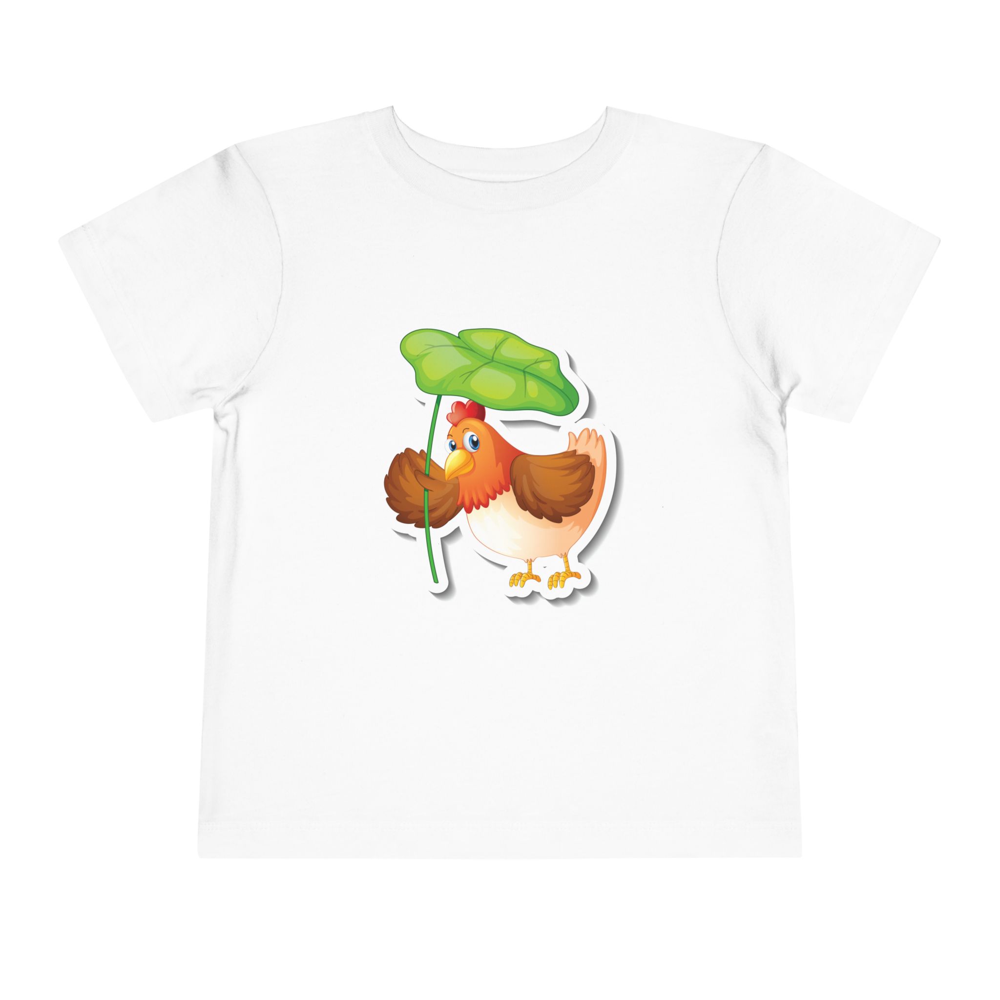 Cute Chick with Leaf Toddler T-Shirt – Adorable Baby Bird Graphic Tee for Kids, Boys & Girls. - Image 5