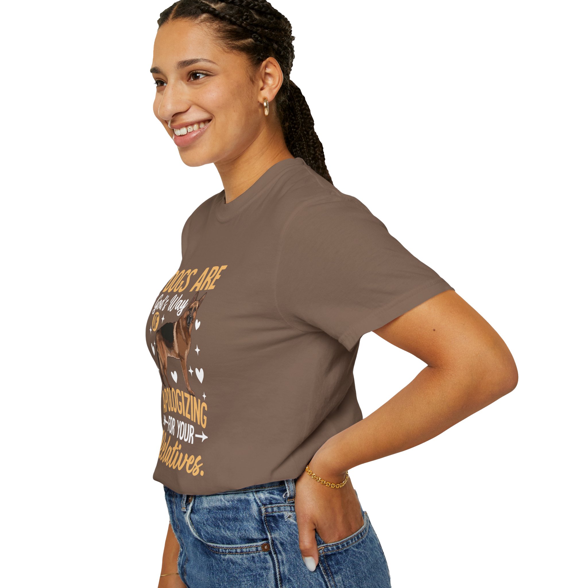 b2 - 4.1 - Dogs Are God’s Way of Apologizing for Your Relatives T-Shirt – Funny Dog Lover Graphic Tee for Humor, Pet Lovers & Playful Vibes. - Image 13