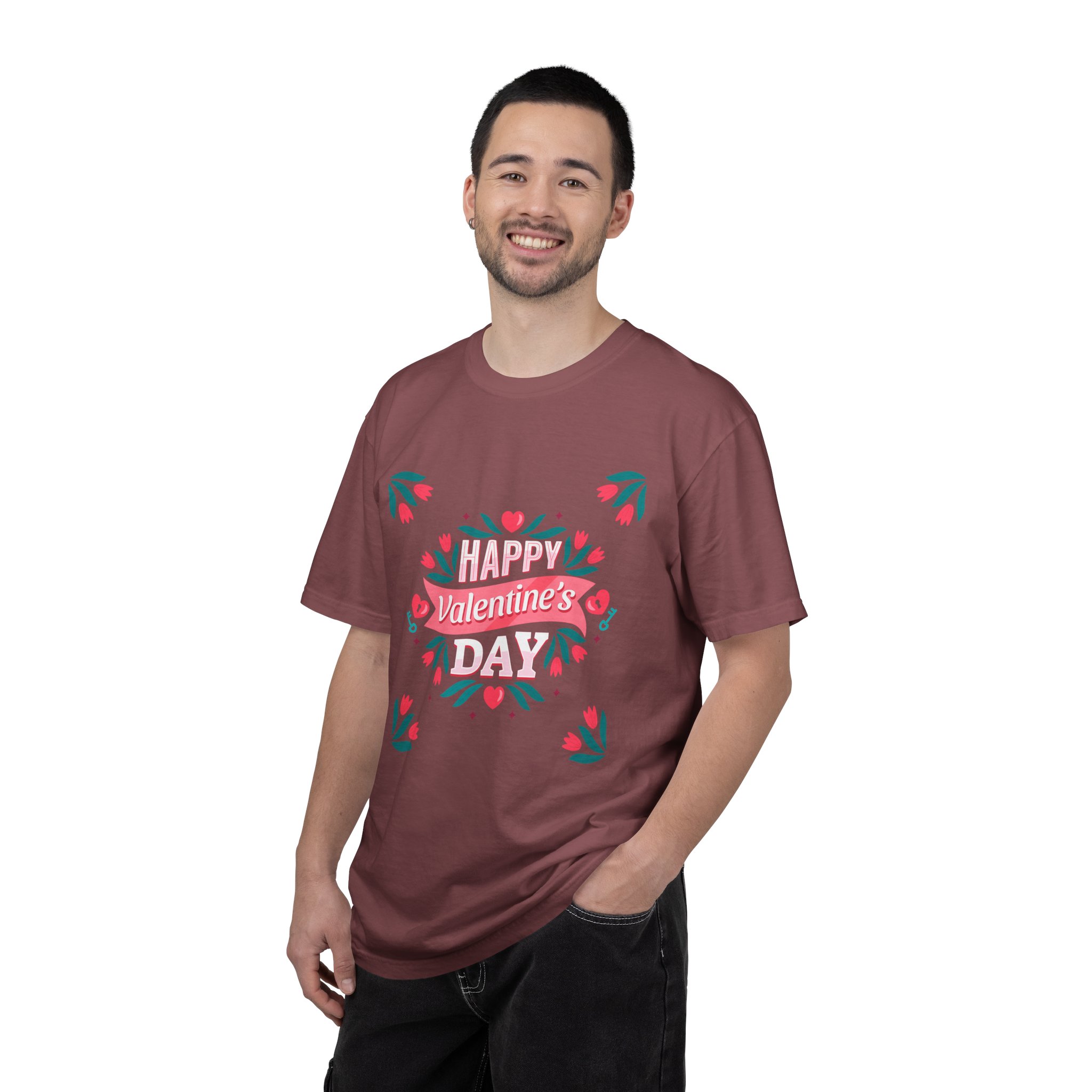 Unisex Valentine’s Day T-shirt, Cute Floral Graphic Tee, Gift for Him or Her, Casual Wear, Trendy Love Shirt. - Image 10