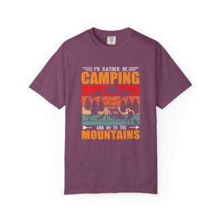 “I’d Rather Be Camping and Go to the Mountains” T-Shirt – Retro Outdoor Graphic Tee for Nature Lovers, Fun Adventure Wear & Perfect Gift Giving. - Image 41