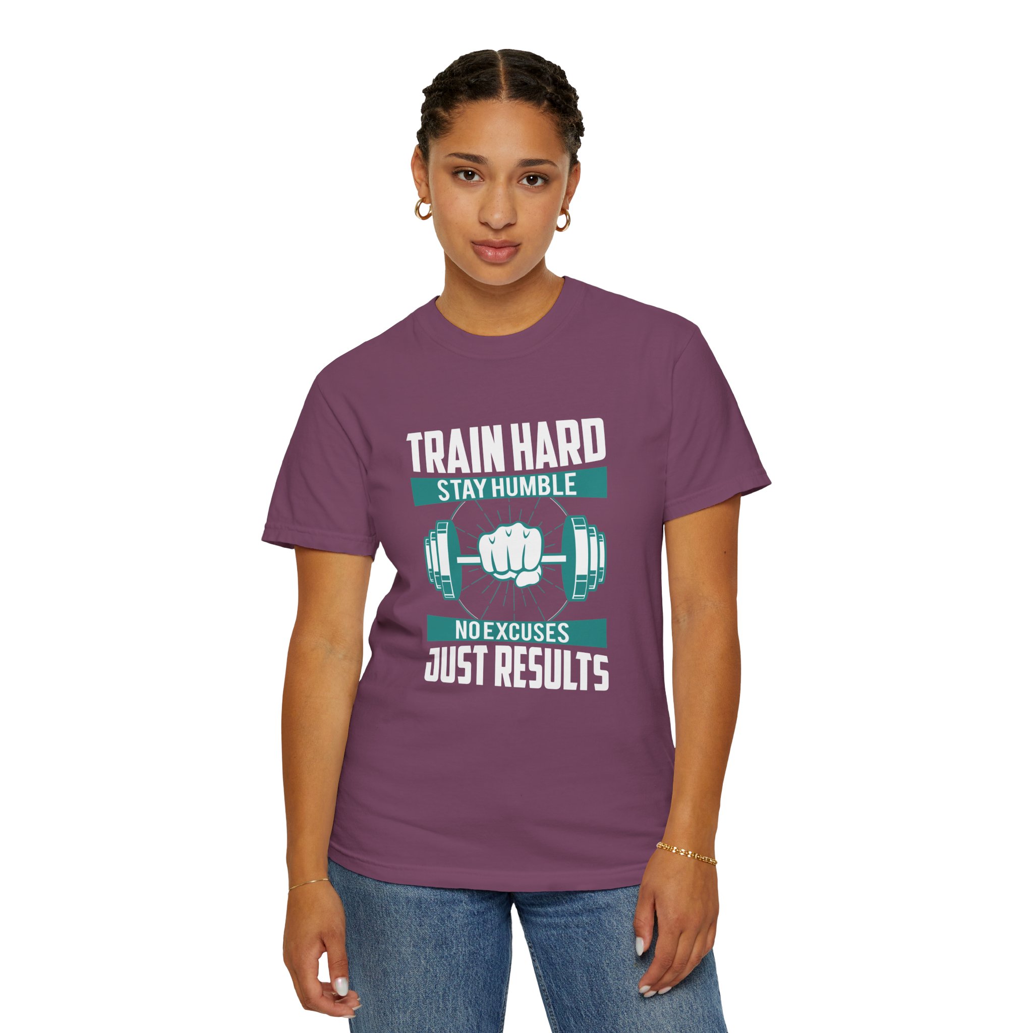 Gym Motivation T-Shirt - Train Hard Stay Humble Design, Fitness Apparel, Athleisure Wear, Workout Gear, Gift for Gym Lovers. - Image 28