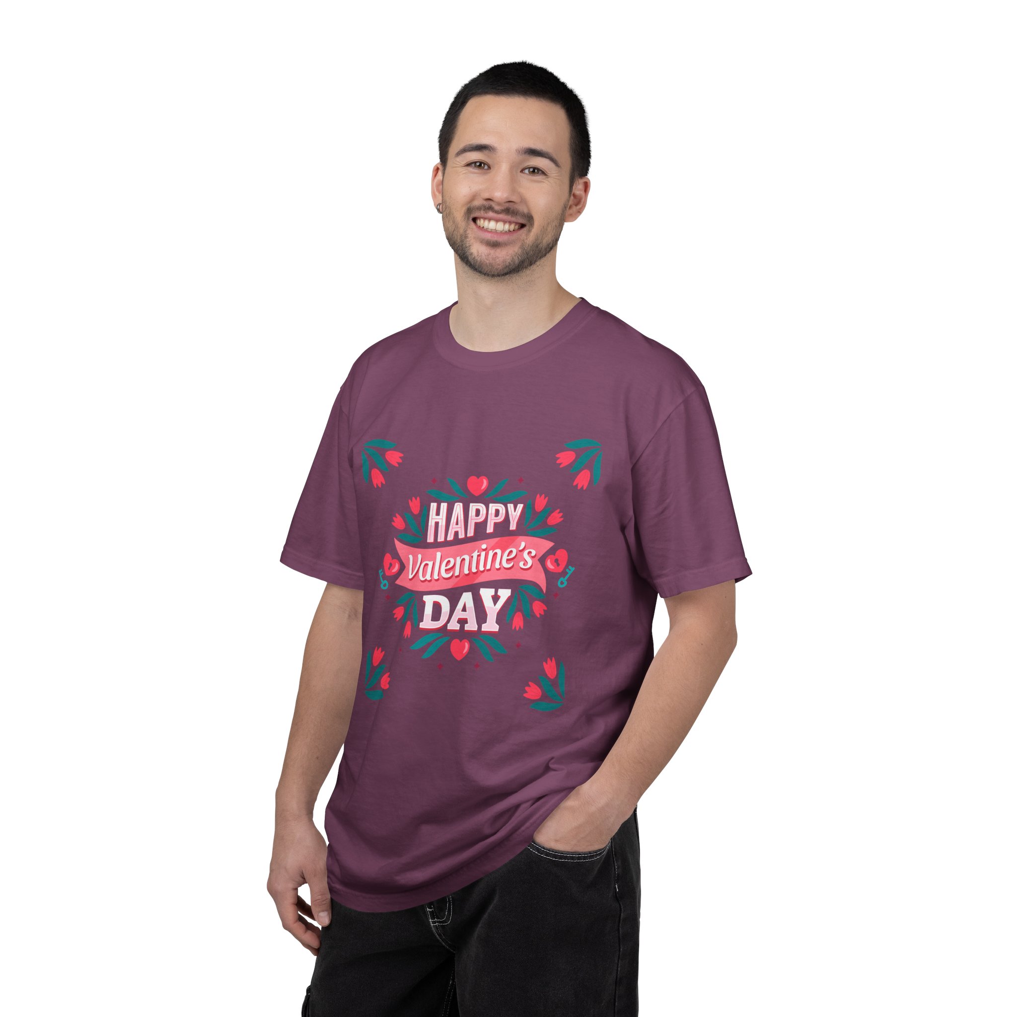 Unisex Valentine’s Day T-shirt, Cute Floral Graphic Tee, Gift for Him or Her, Casual Wear, Trendy Love Shirt. - Image 42