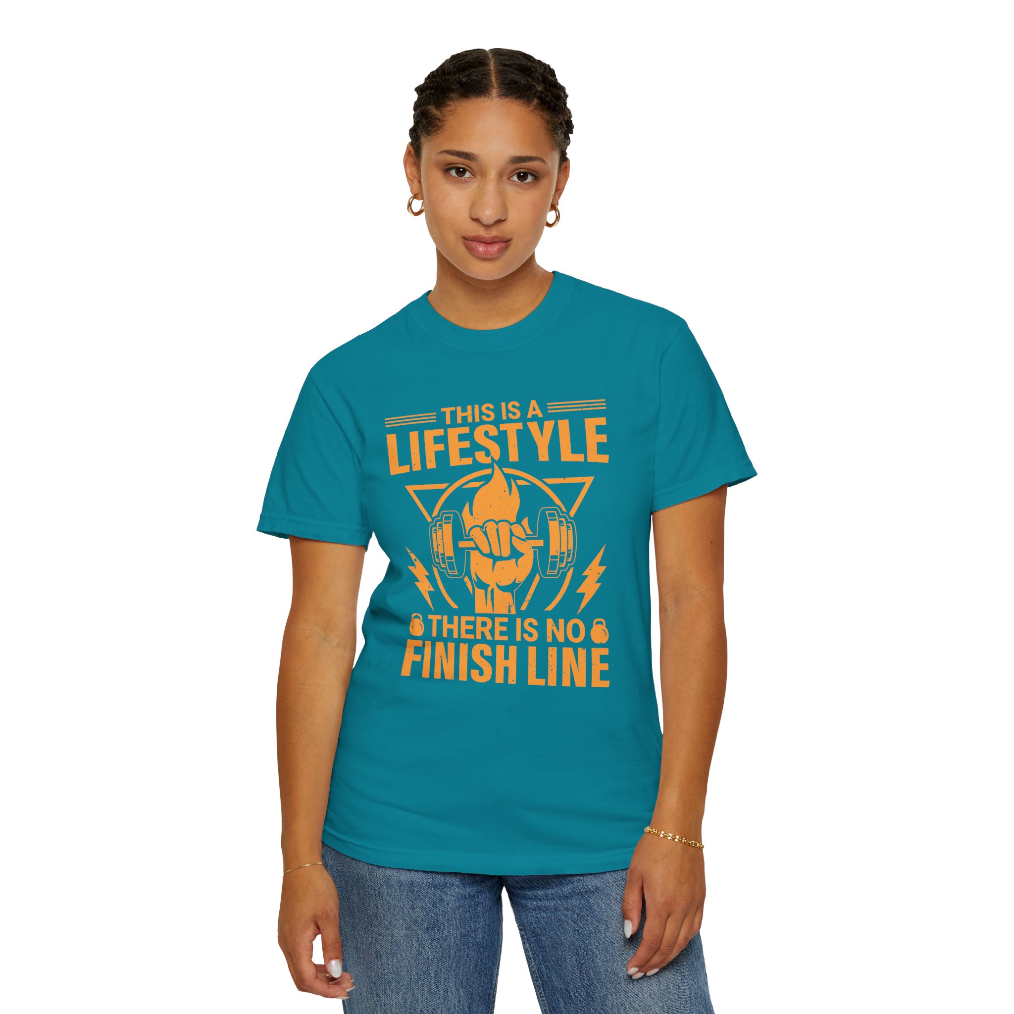 b2 - 6.15b - This Is a Lifestyle There Is No Finish Line T-Shirt – Motivational Running Graphic Tee for Endurance, Commitment & Active Living. - Image 20