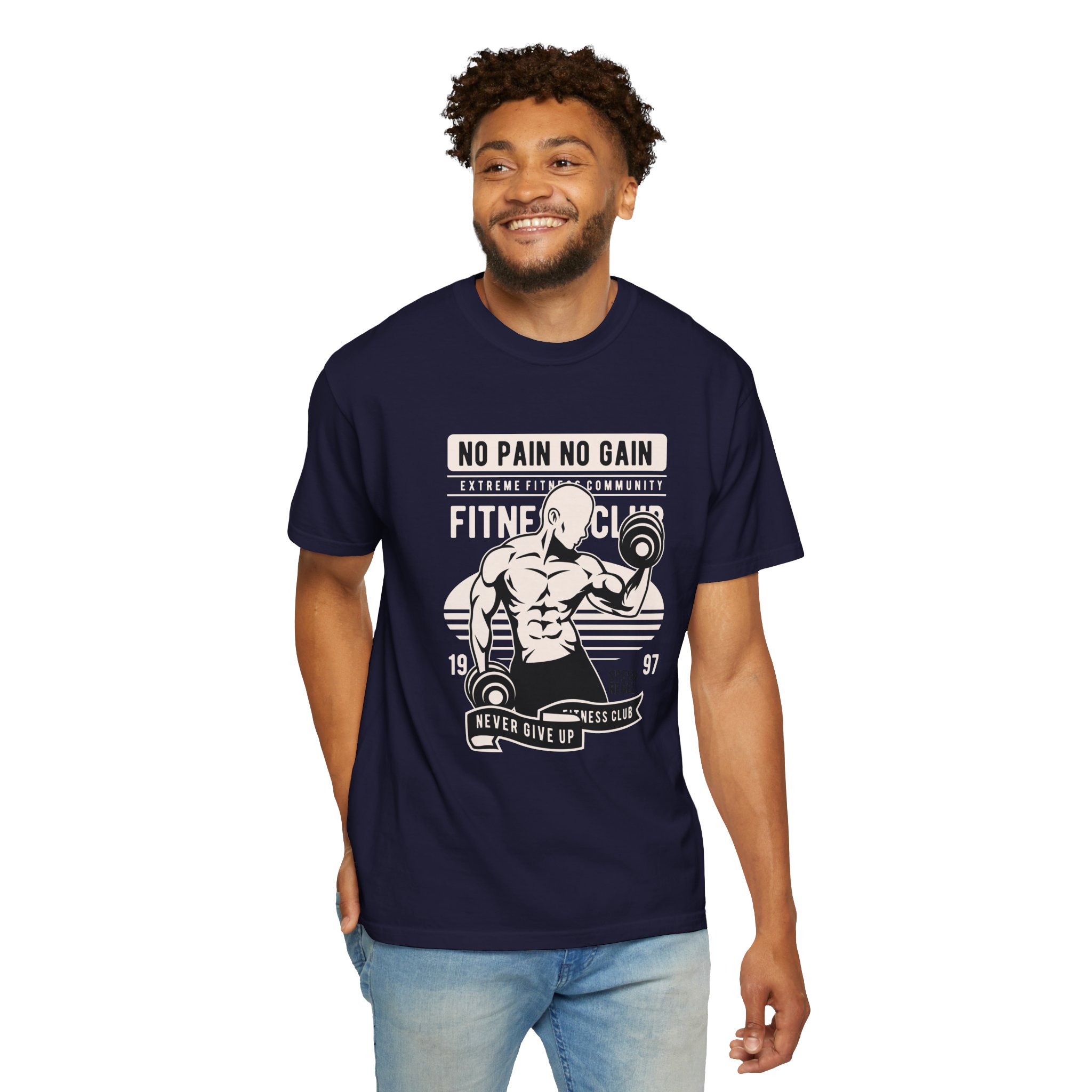 Fitness Motivation T-Shirt, Workout Tee, Gym Gear, Gift for Lifters, Unisex Casual Top, No Pain No Gain Design. - Image 6
