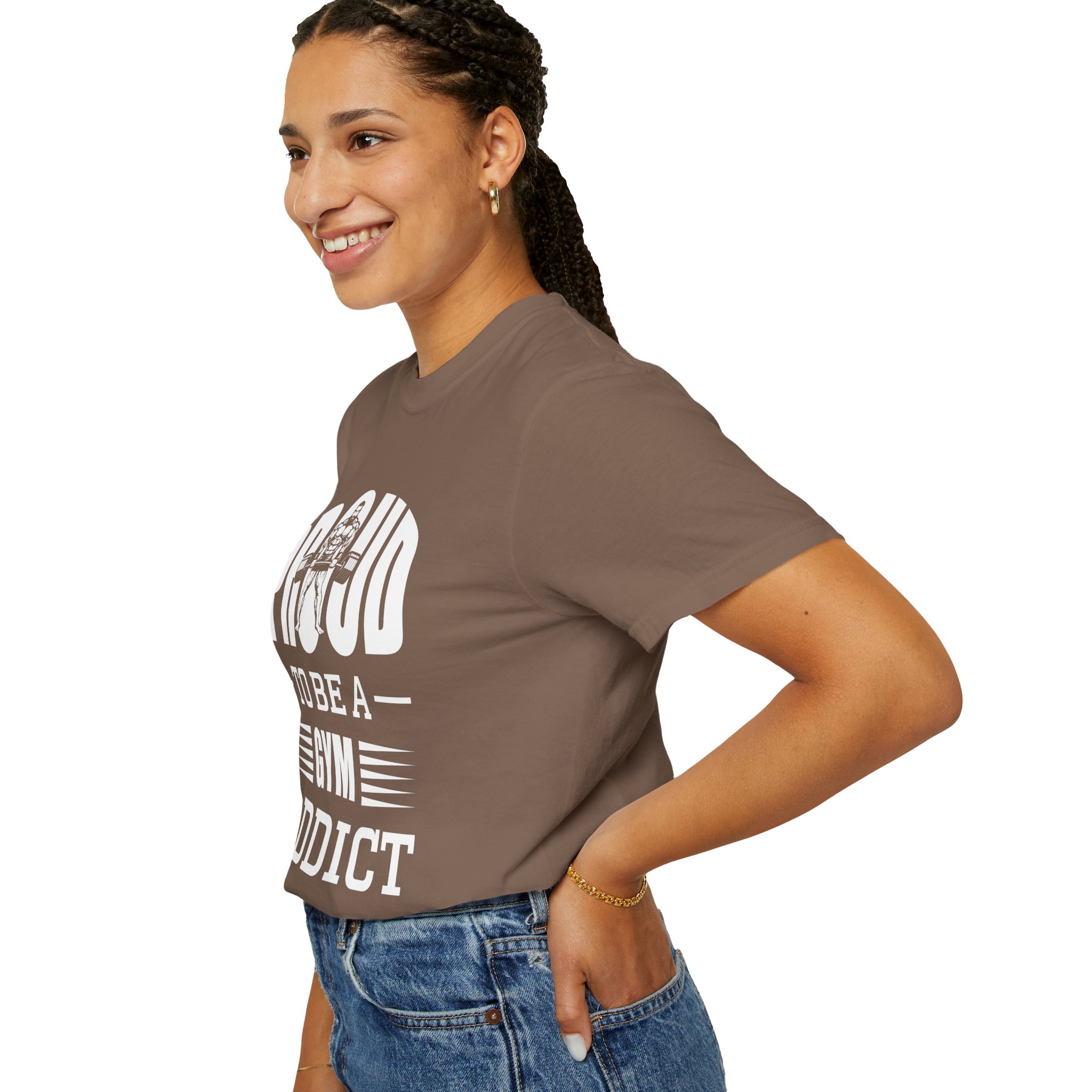 b2 - 6.20 - Proud to Be a Gym Addict T-Shirt – Bold Fitness Graphic Tee for Dedication, Strength & True Gym Lifestyle. - Image 5