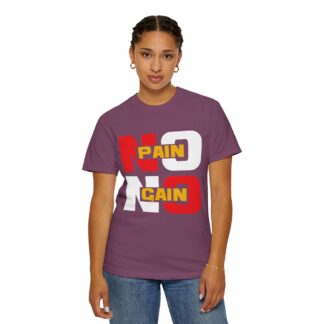 Stylish Motivational Quote T-shirt - No Pain No Gain Graphic Unisex Tee - Image 52