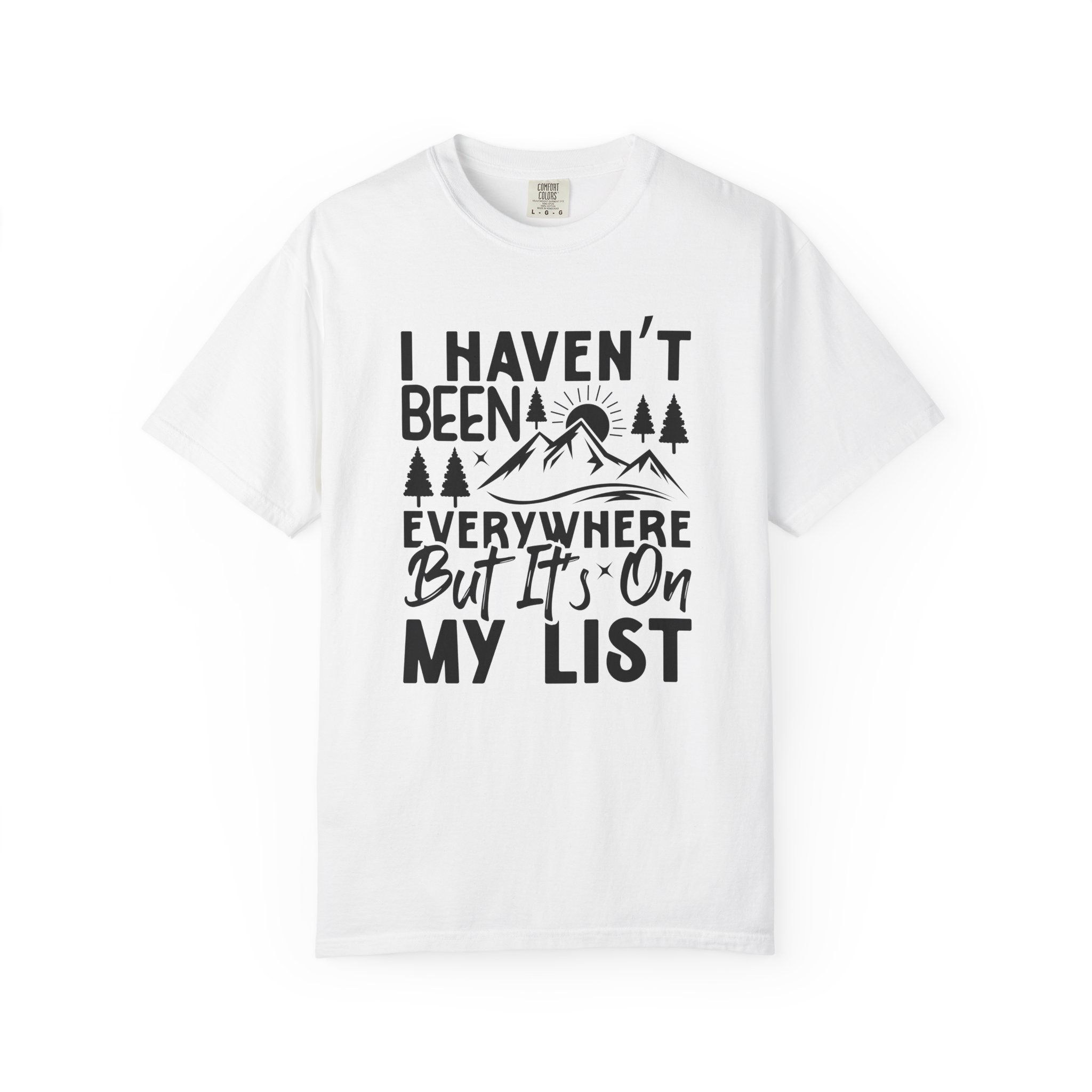 Adventure List T-Shirt, Unisex Garment-Dyed Tee, Travel Shirt, Gift for Explorers, Hiking Apparel, Outdoor Enthusiast Top.