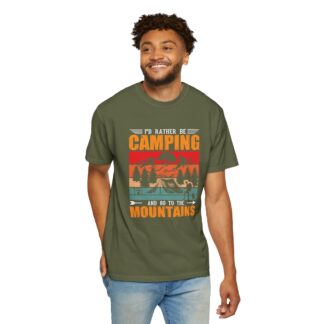 “I’d Rather Be Camping and Go to the Mountains” T-Shirt – Retro Outdoor Graphic Tee for Nature Lovers, Fun Adventure Wear & Perfect Gift Giving. - Image 14