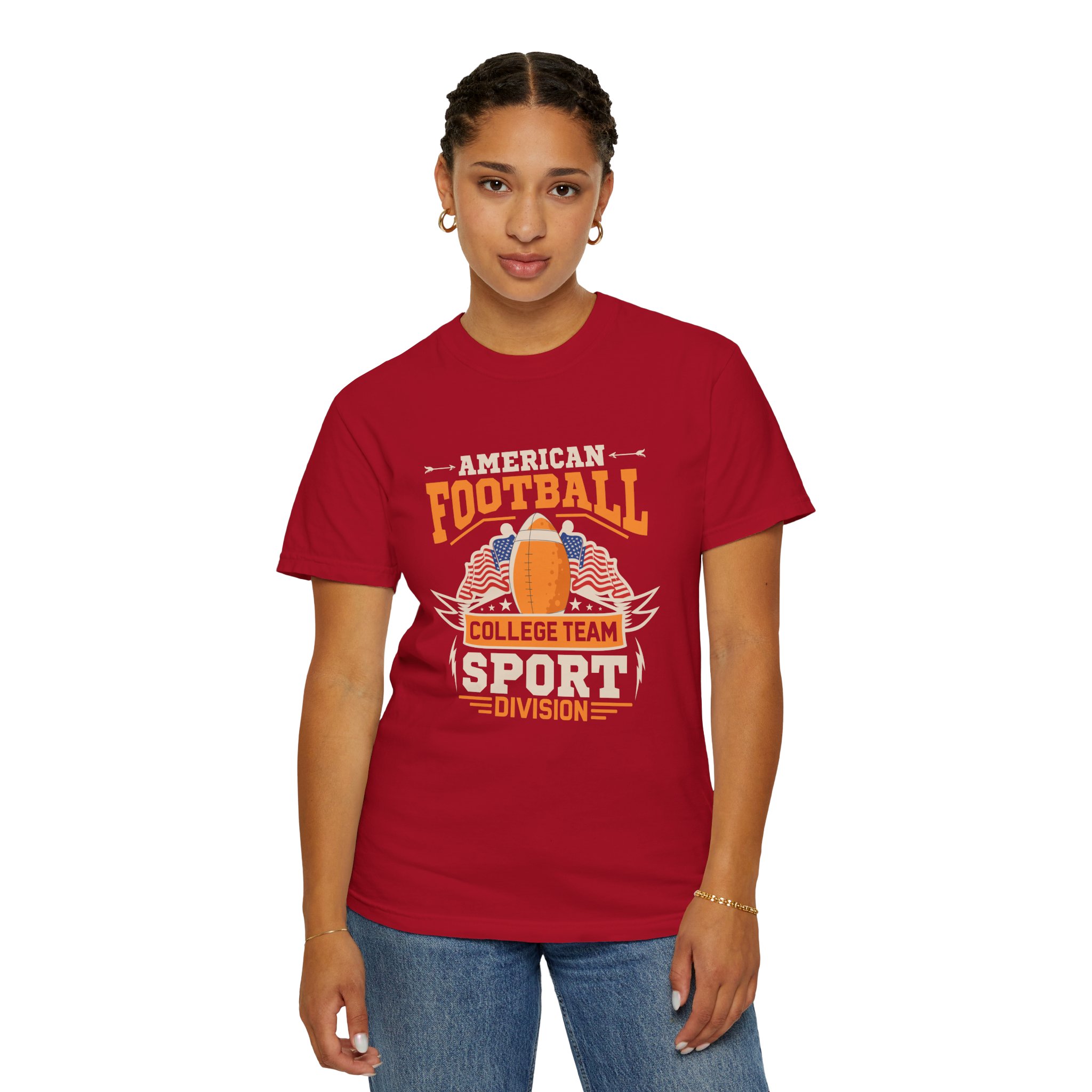 American Football Unisex Garment-Dyed T-Shirt, Perfect for Game Day, Sports Fan Gift, Tailgate Party, College Team Merchandise. - Image 36