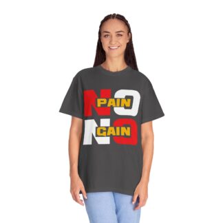 Stylish Motivational Quote T-shirt - No Pain No Gain Graphic Unisex Tee - Image 27