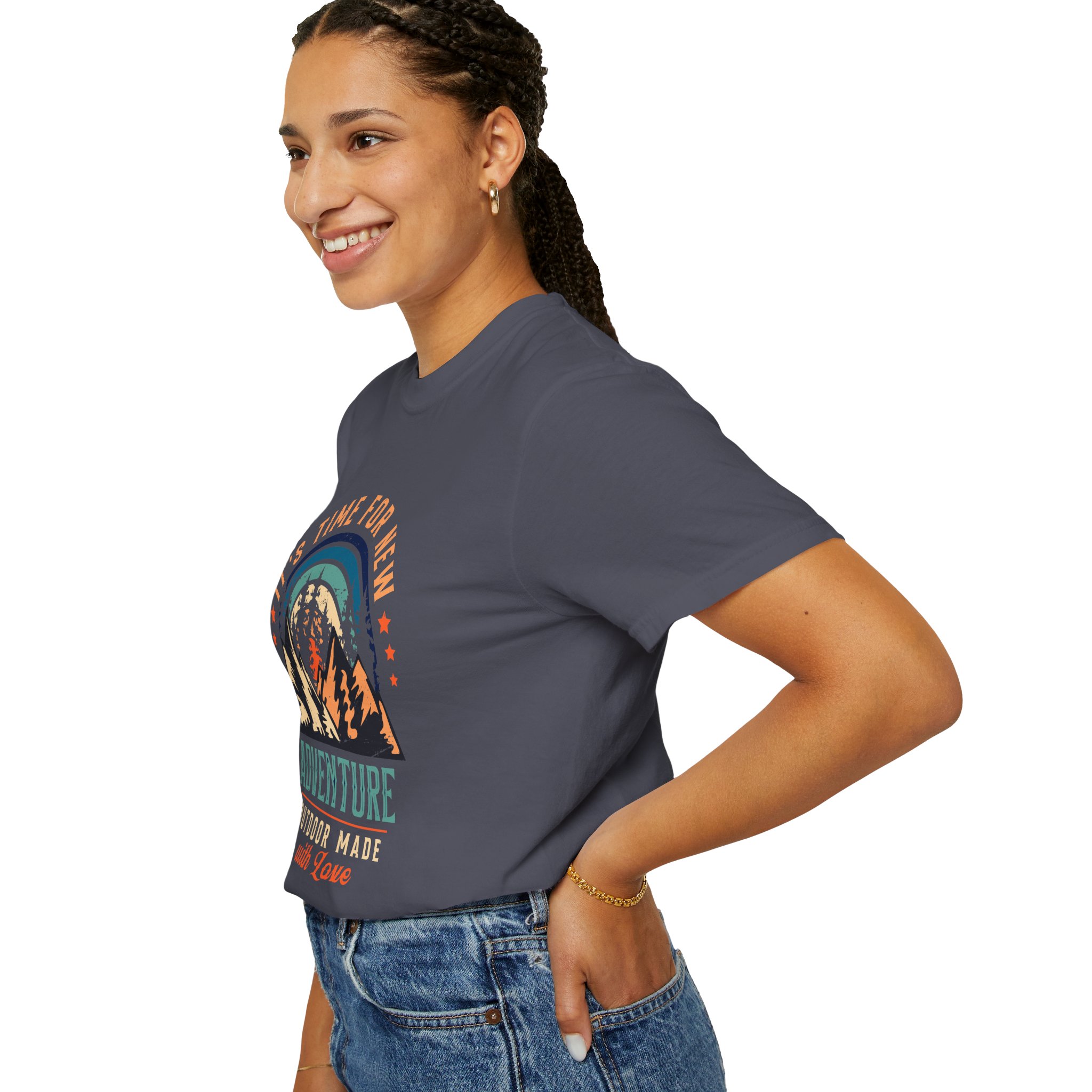 Adventure Awaits Unisex Garment-Dyed T-shirt, Perfect for Outdoor Lovers, Casual Wear, Vacation, Gifts for Adventurers. - Image 29