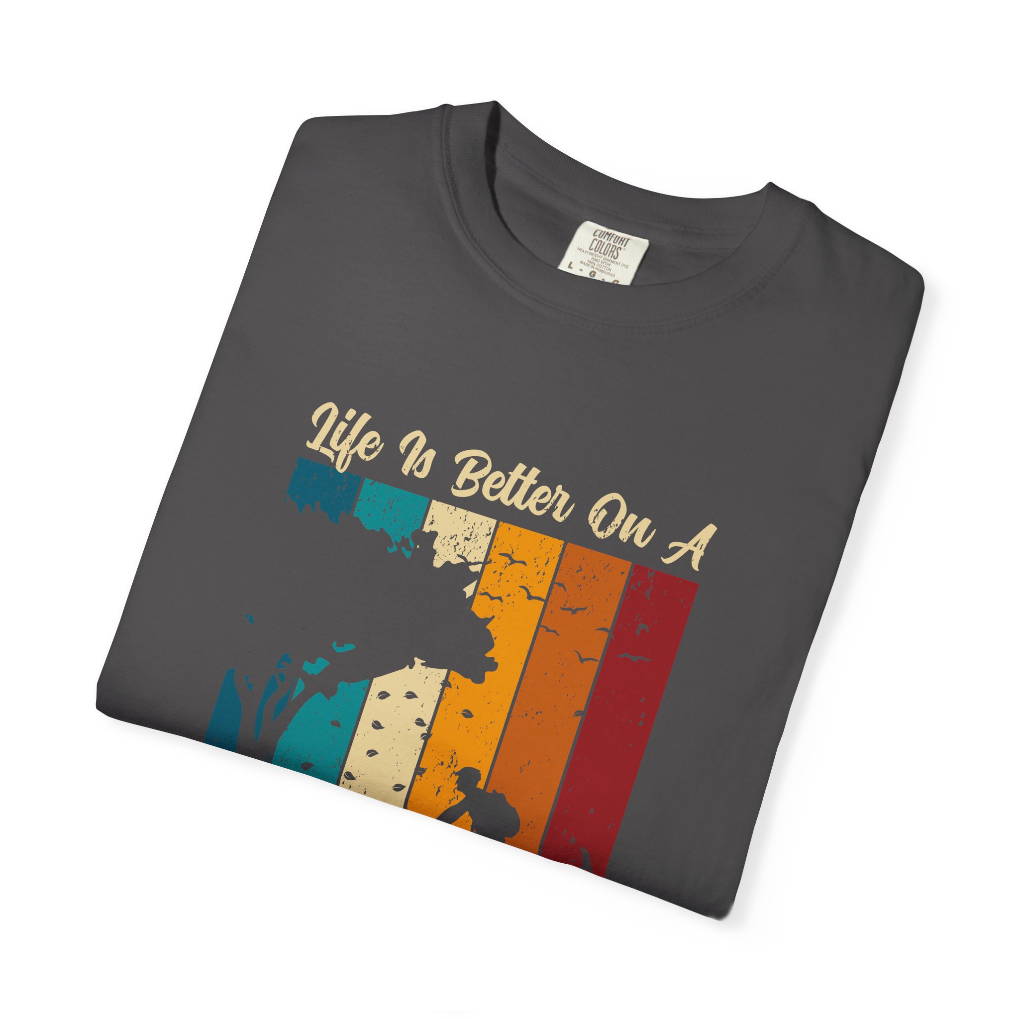 Bicycle Adventure T-Shirt, Unisex Garment-Dyed Tee for Cycling Enthusiasts, Perfect Gift for Riders, Eco-Friendly Apparel, Summer Outing Top. - Image 15