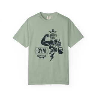Gym Sports Club Workout T-Shirt – Dumbbells & Kettlebell Graphic Tee for Strength Training & Active Fitness Style. - Image 17