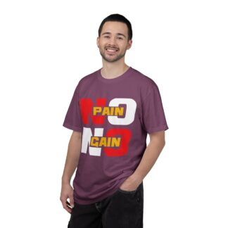 Stylish Motivational Quote T-shirt - No Pain No Gain Graphic Unisex Tee - Image 50