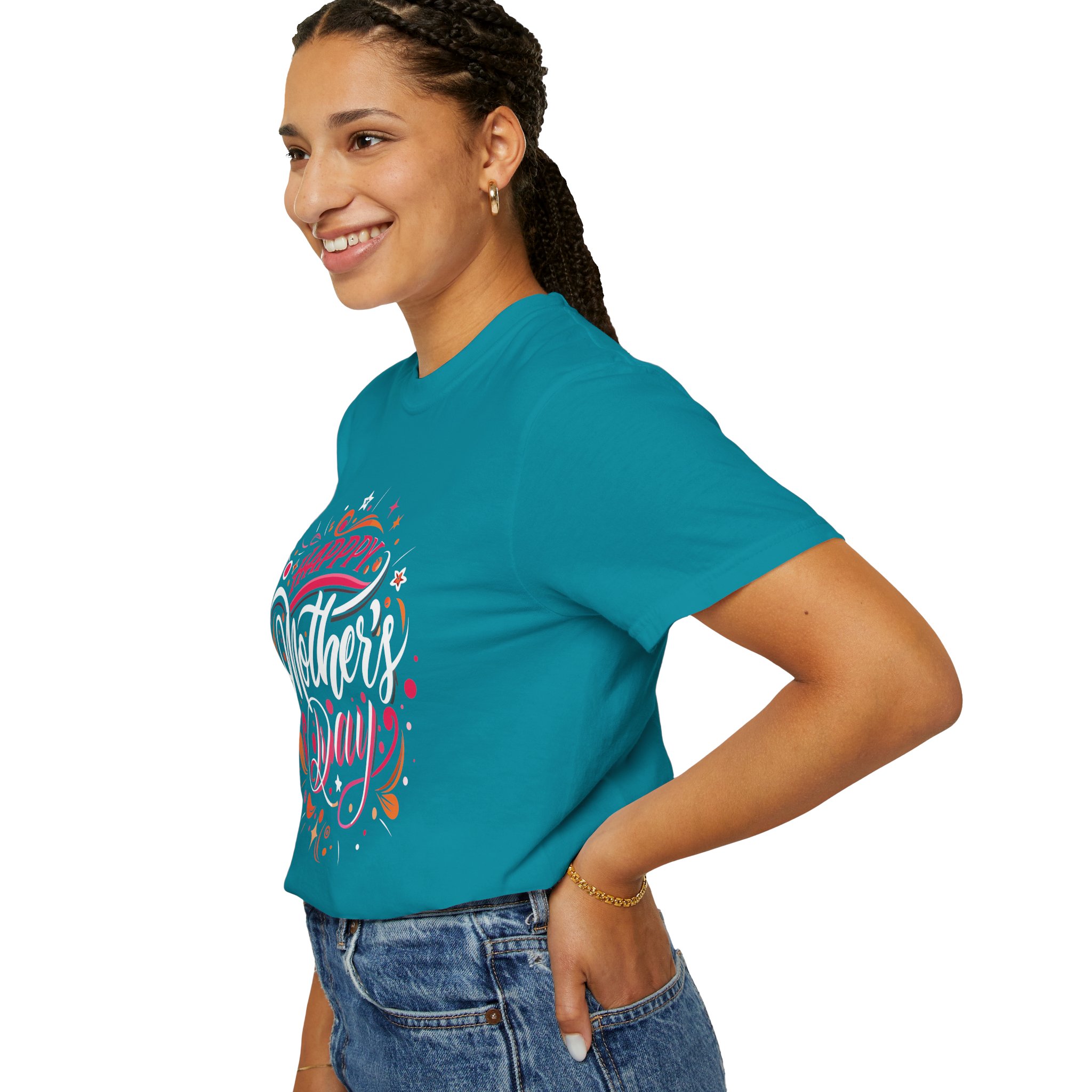 Happy Mother's Day Unisex Garment-Dyed T-Shirt, Gift for Mom, Cute Tee, Mother's Day Celebration wear. - Image 13