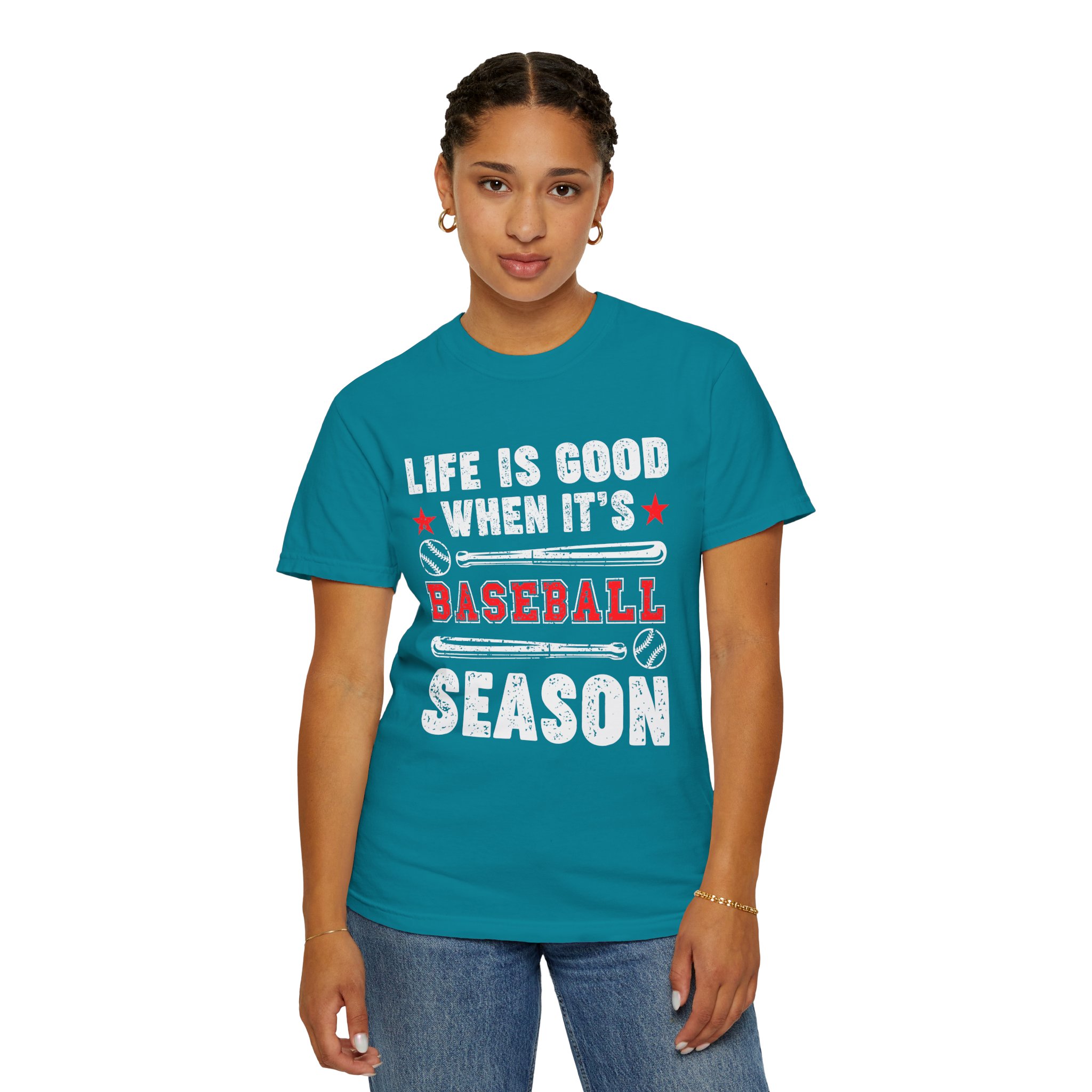 Life Is Good Baseball Season T-Shirt, Unisex Tee for Sports Lovers, Gift for Baseball Fans, Casual Wear, Summer Vibes, Game Day Apparel. - Image 20