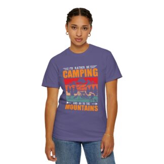 “I’d Rather Be Camping and Go to the Mountains” T-Shirt – Retro Outdoor Graphic Tee for Nature Lovers, Fun Adventure Wear & Perfect Gift Giving. - Image 36