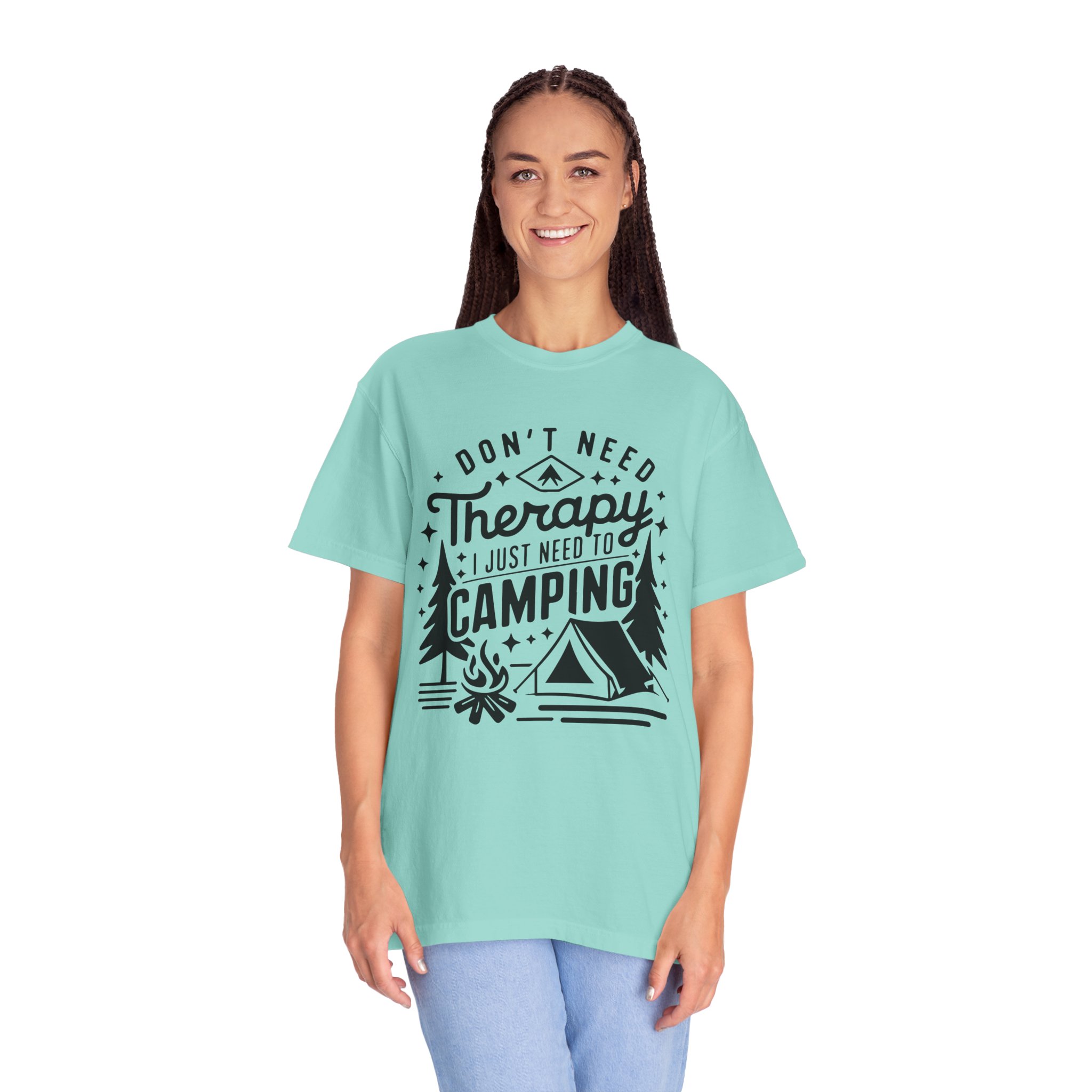Camping Therapy T-Shirt | Unisex Garment-Dyed Tee for Outdoor Lovers, Perfect Gift for Campers, Nature Lovers, and Adventure Seekers. - Image 35