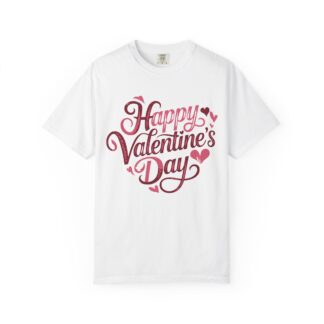 Happy Valentine’s Day Heart Script T-Shirt – Romantic Love Graphic Tee for Couples, Gift Giving & Festive Celebration. - Image 9
