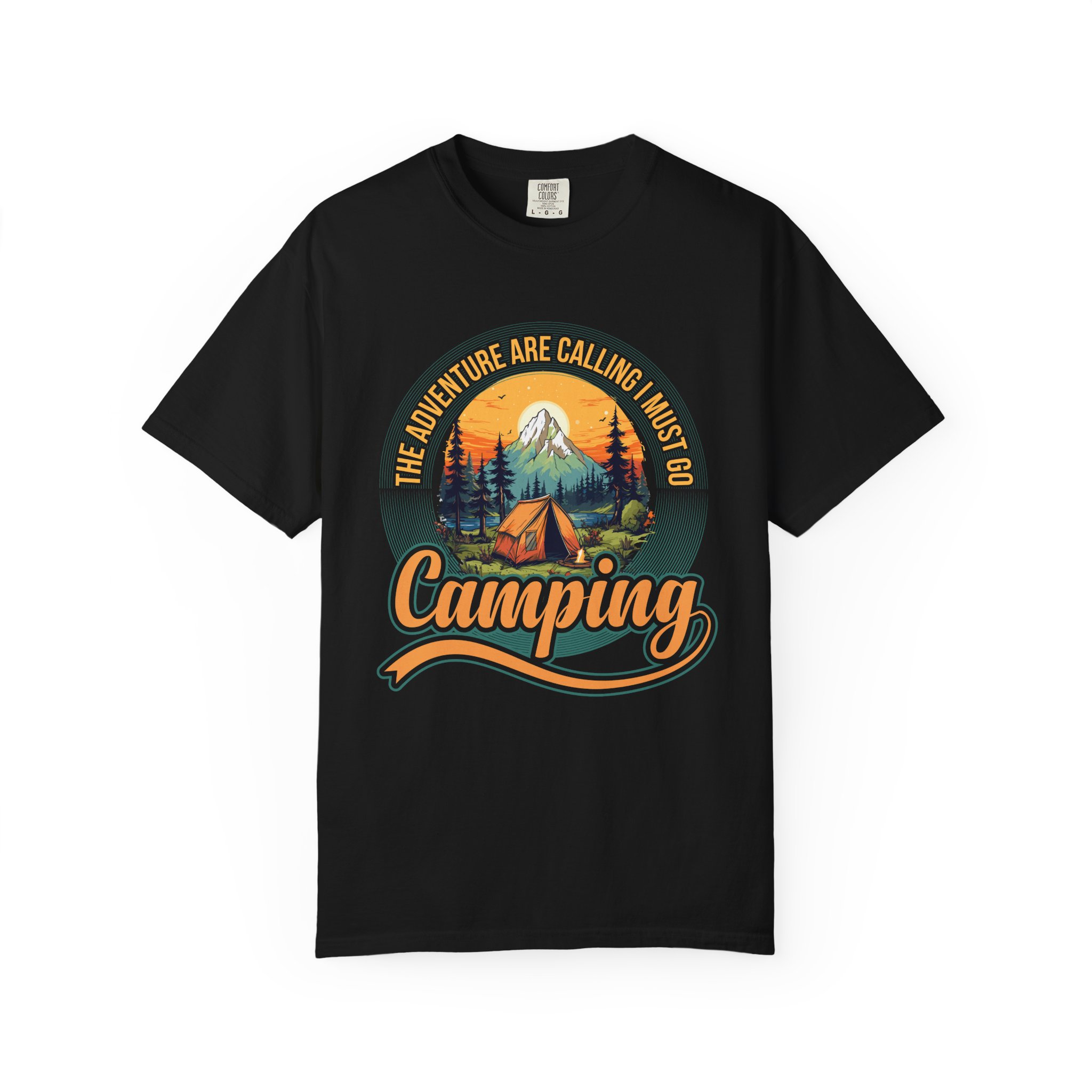 Adventure Camping T-Shirt, Unisex Garment-Dyed Tee, Camping Lovers Gift, Outdoor Adventure Shirt, Nature Graphic Tee.