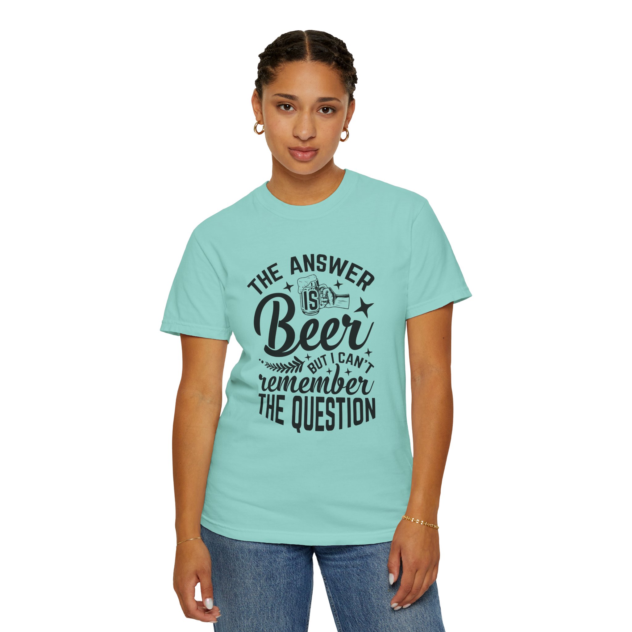 Funny Beer T-Shirt, The Answer is Beer Graphic Tee, Unisex Casual Wear, Gift for Beer Lovers, Birthday Present, Humor Clothing. - Image 4