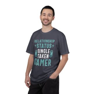 Gamer Graphic Tee for Gamers with Humor | EarnestlilyRelationship Status: Single Taken Gamer Unisex Tee - Image 34