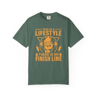 b2 - 6.15b - This Is a Lifestyle There Is No Finish Line T-Shirt – Motivational Running Graphic Tee for Endurance, Commitment & Active Living.