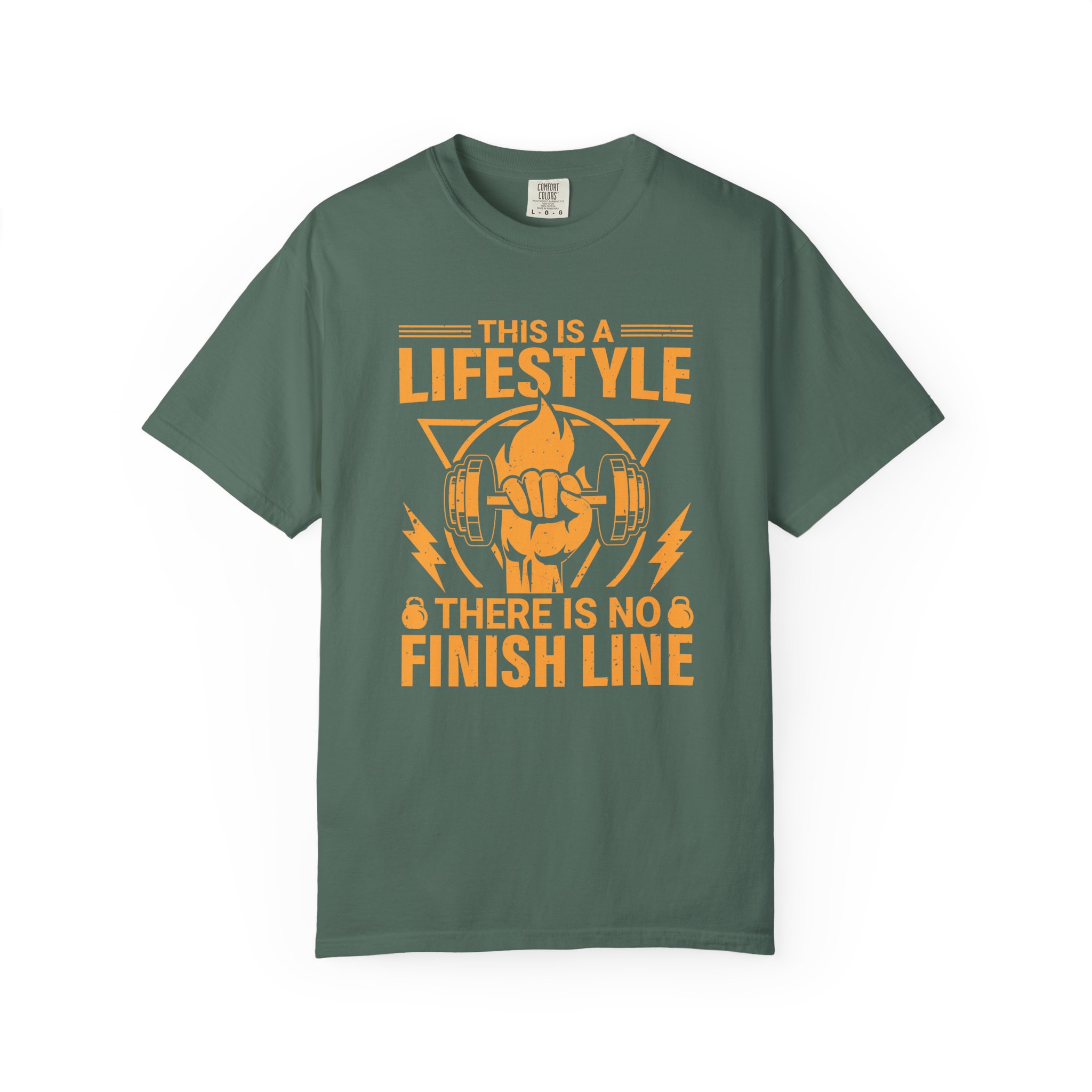b2 - 6.15b - This Is a Lifestyle There Is No Finish Line T-Shirt – Motivational Running Graphic Tee for Endurance, Commitment & Active Living.
