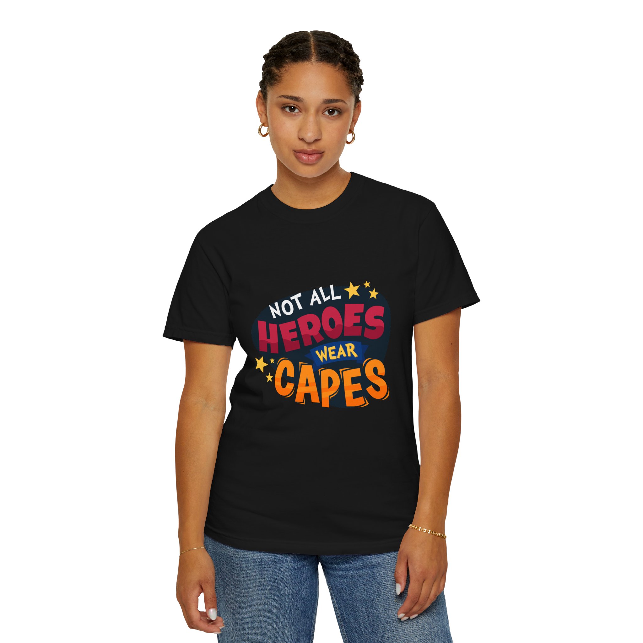 Heroic Message T-shirt for Everyday Wear, Unisex Gift, Casual Style, Great for Superhero Fans Tee. - Image 4