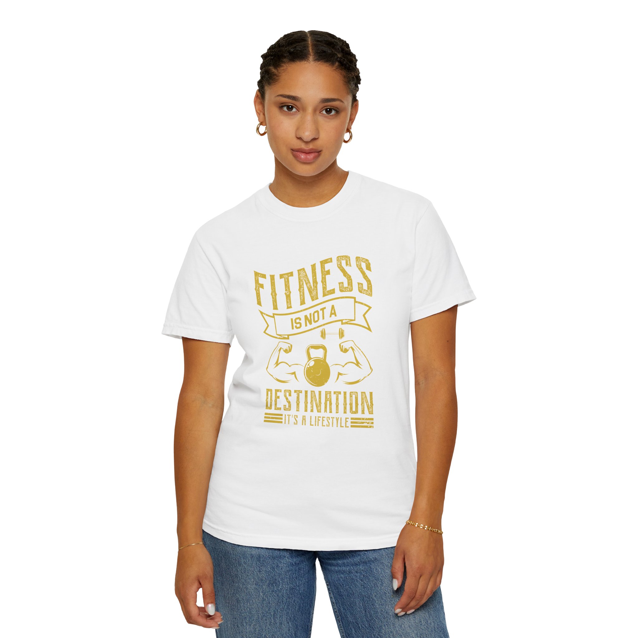 b2 - 6.1 - Fitness Is Not a Destination T-Shirt – Motivational Gym Graphic Tee with Kettlebell Design for Strength, Progress & Healthy Lifestyle. - Image 12
