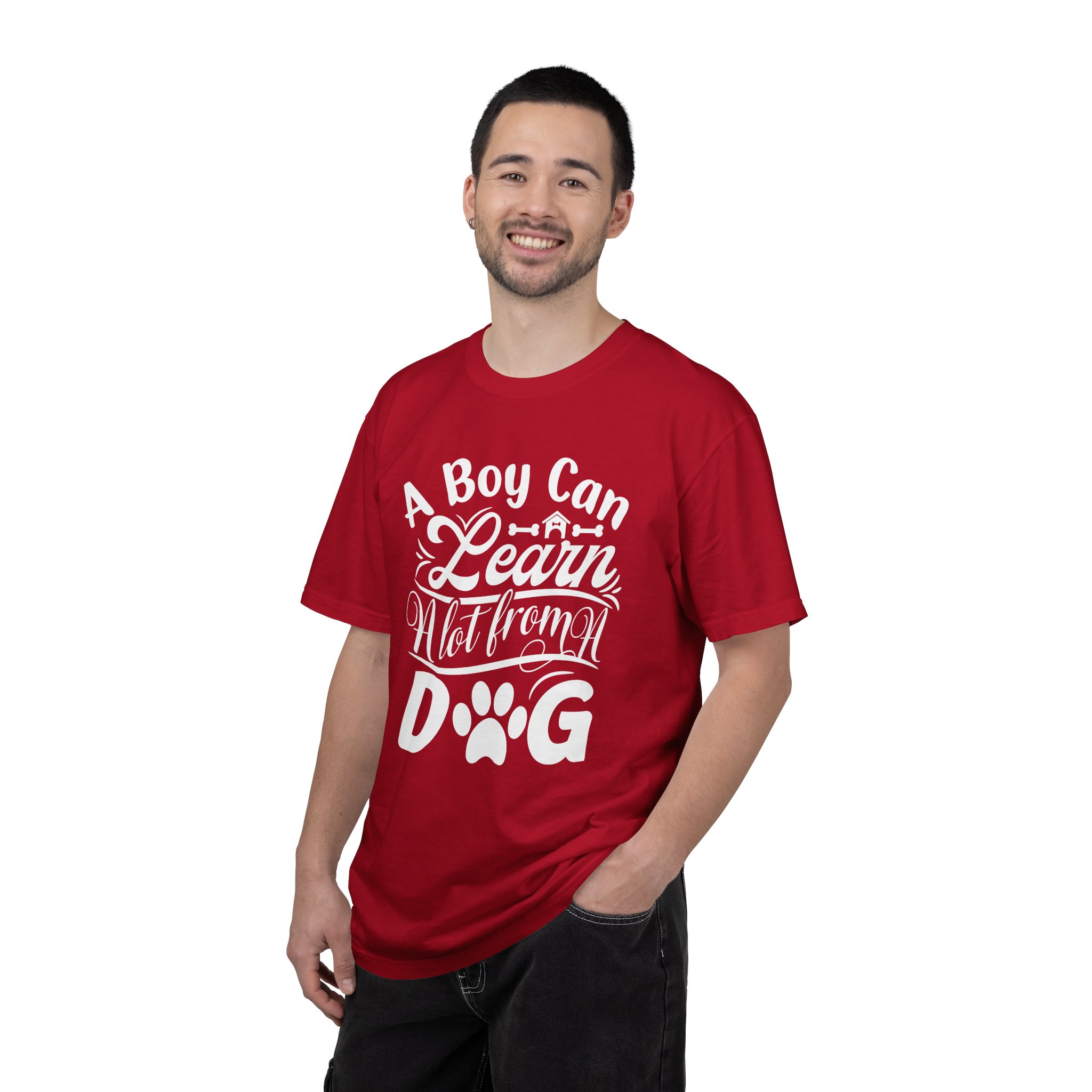 A Boy Can Learn a Lot From a Dog T-Shirt – Funny Dog Lover Tee for Boys & Dog Owners. - Image 50