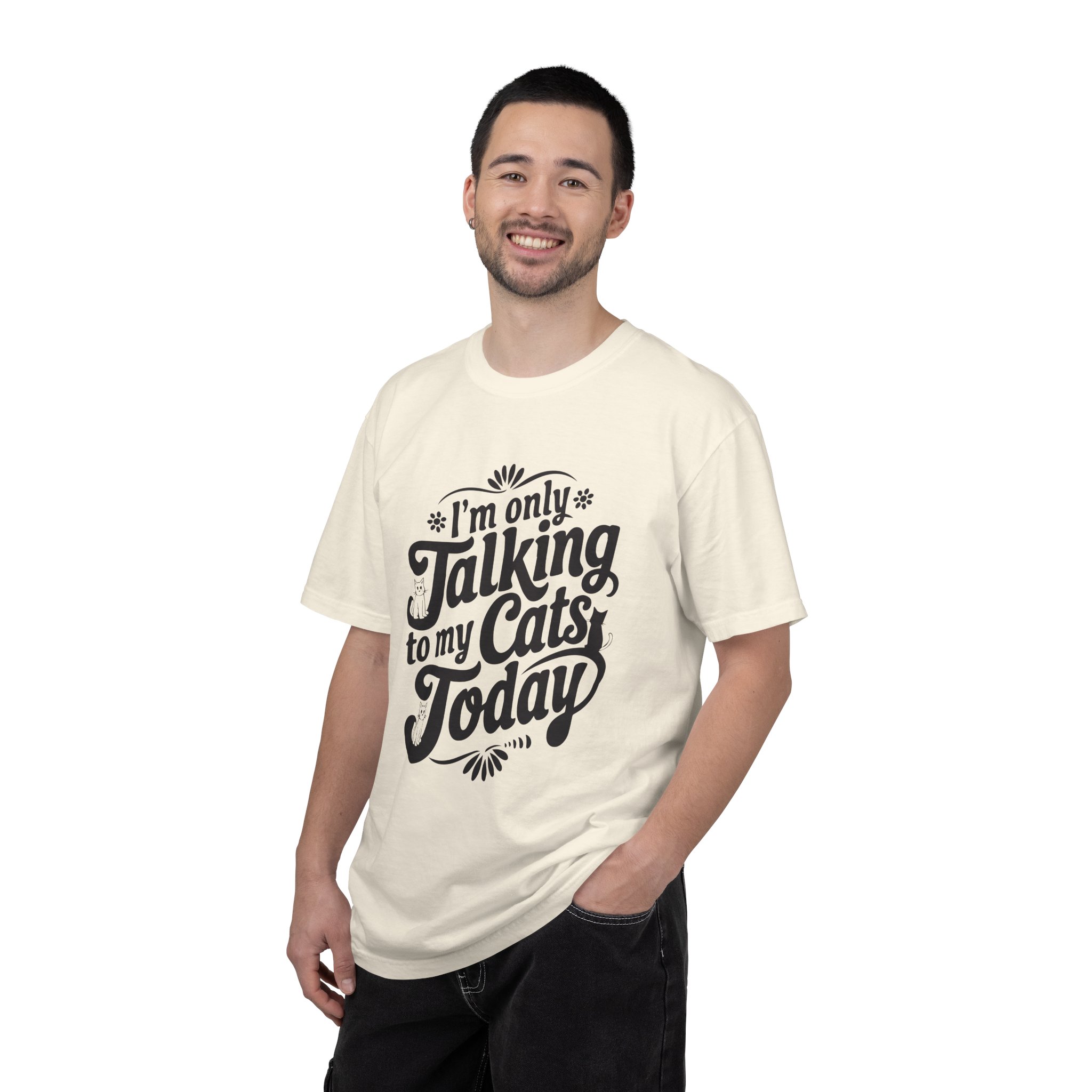 b2 - 5.8 - Talking to My Cats Today T-Shirt – Funny Cat Lover Graphic Tee for Introvert Humor & Cozy Pet Lover Vibes. - Image 18
