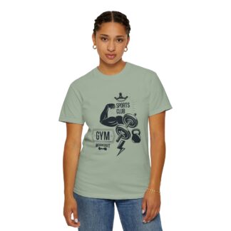 Gym Sports Club Workout T-Shirt – Dumbbells & Kettlebell Graphic Tee for Strength Training & Active Fitness Style. - Image 20