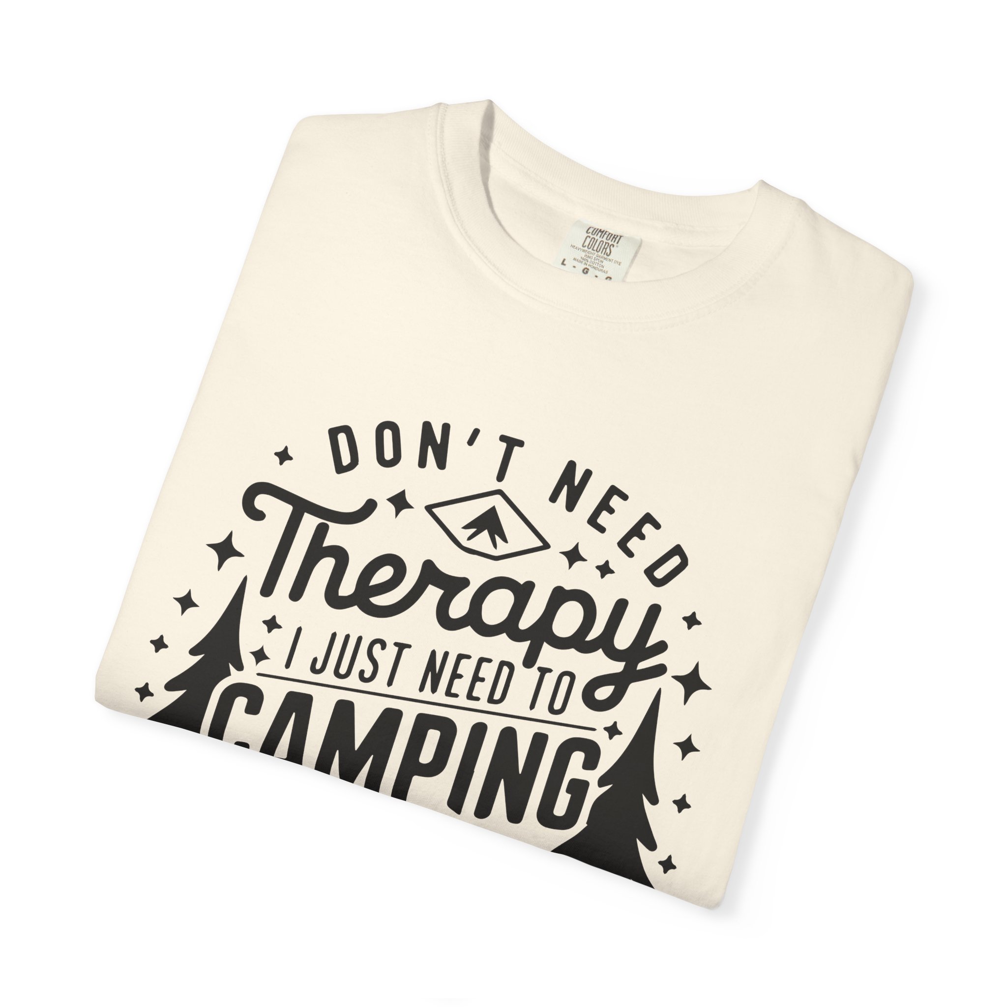 Camping Therapy T-Shirt | Unisex Garment-Dyed Tee for Outdoor Lovers, Perfect Gift for Campers, Nature Lovers, and Adventure Seekers. - Image 7