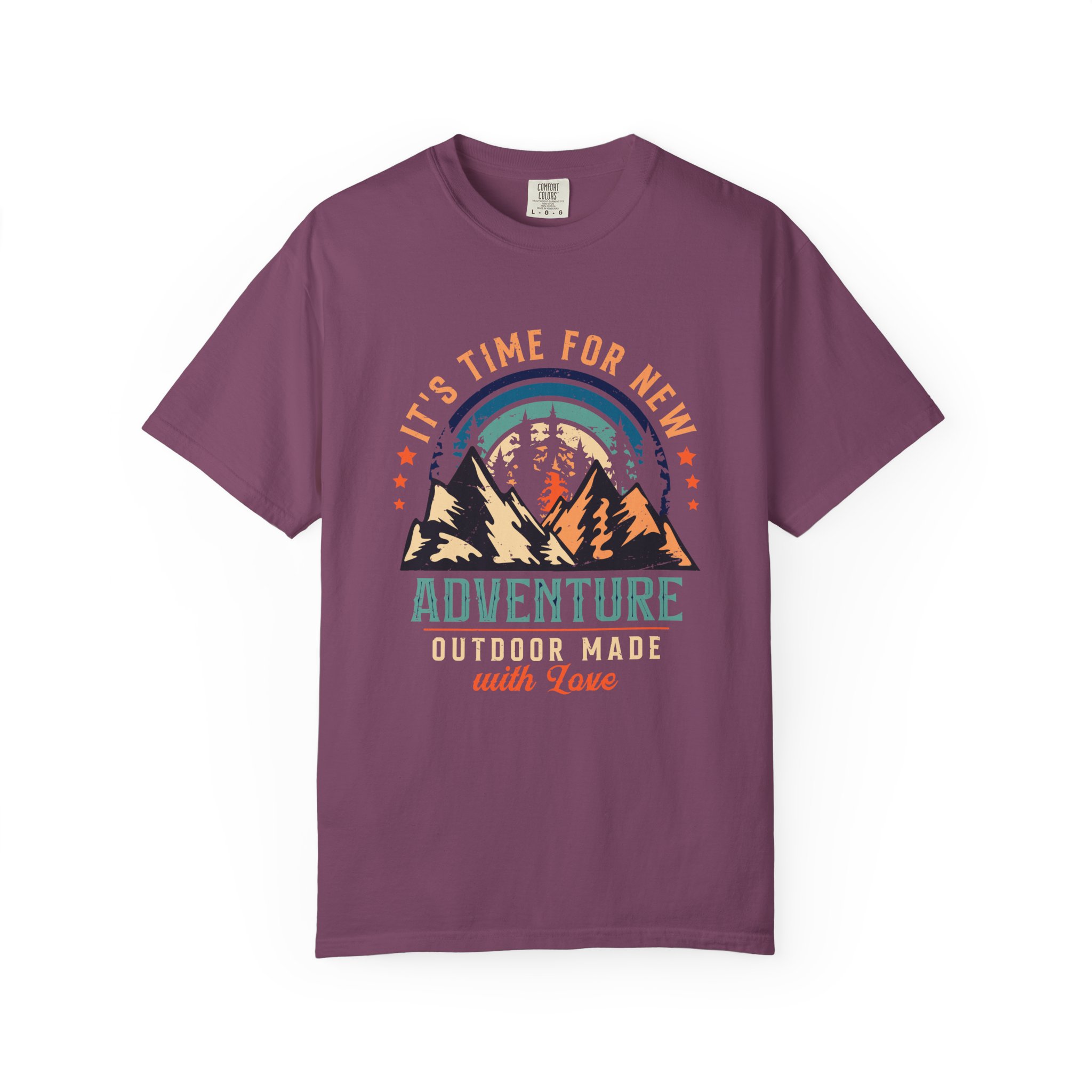 Adventure Awaits Unisex Garment-Dyed T-shirt, Perfect for Outdoor Lovers, Casual Wear, Vacation, Gifts for Adventurers. - Image 41