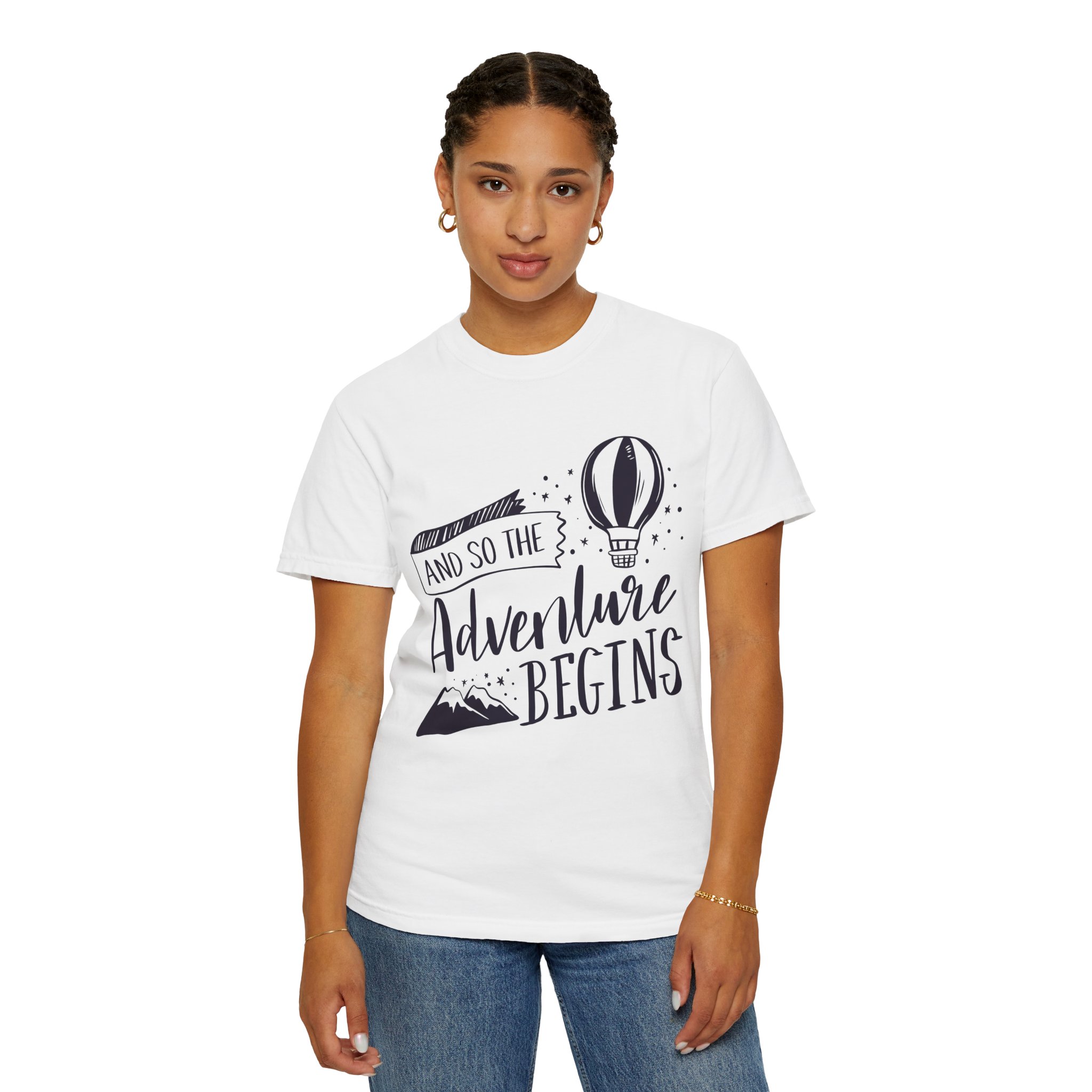 C - 14.1b - Adventure Begins Unisex T-Shirt, Travel Tee, Gift for Wanderlust, Adventure Apparel, Casual Wear, Explorer Top. - Image 4