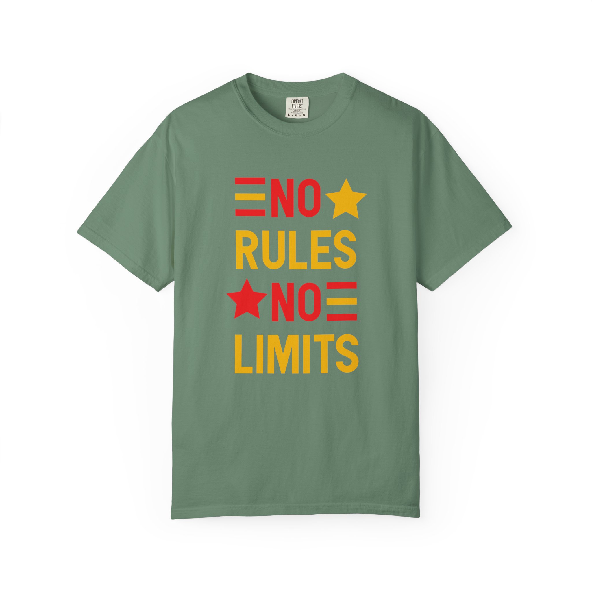 No Rules No Limits Graphic T-Shirt – Bold Retro Star Typography Tee for Streetwear Lovers & Trendy Style. - Image 17