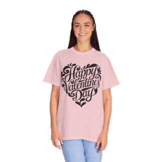 Happy Valentine’s Day Script Heart T-Shirt – Romantic Love Graphic Tee for Couples, Gift Giving & Festive Celebration. - Image 51