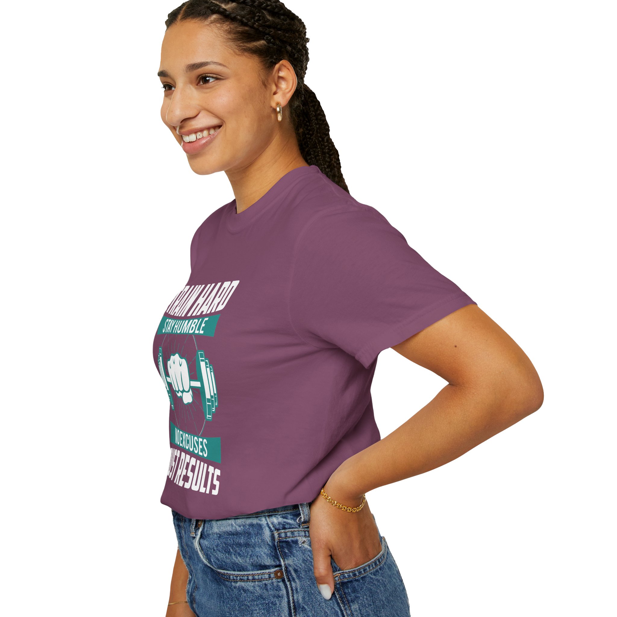 Gym Motivation T-Shirt - Train Hard Stay Humble Design, Fitness Apparel, Athleisure Wear, Workout Gear, Gift for Gym Lovers. - Image 29