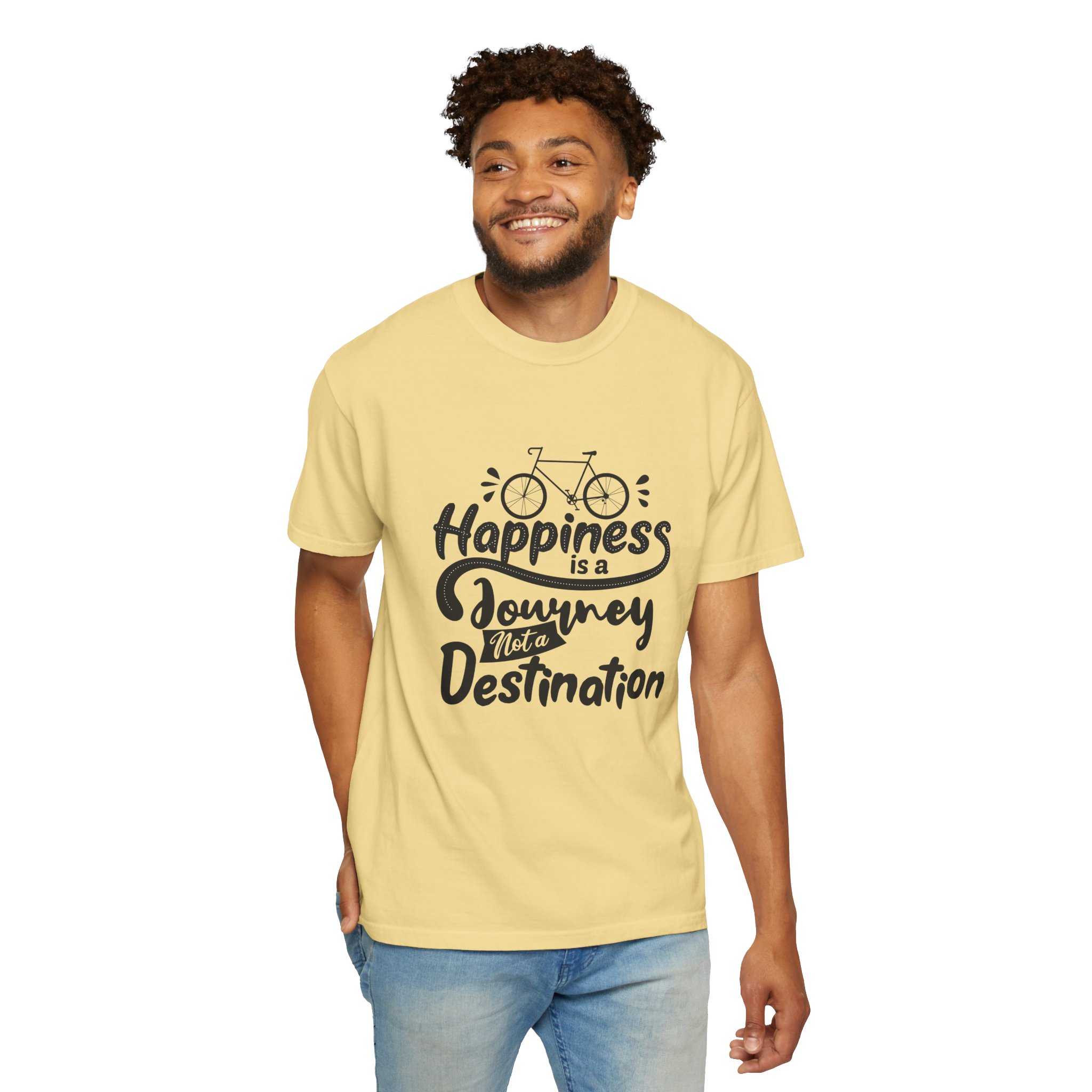 Inspirational T-Shirt, Happiness Journey Tee, Bike Lovers Gift, Casual Wear, Motivational Apparel, Adventure Clothing. - Image 30