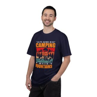 “I’d Rather Be Camping and Go to the Mountains” T-Shirt – Retro Outdoor Graphic Tee for Nature Lovers, Fun Adventure Wear & Perfect Gift Giving. - Image 26