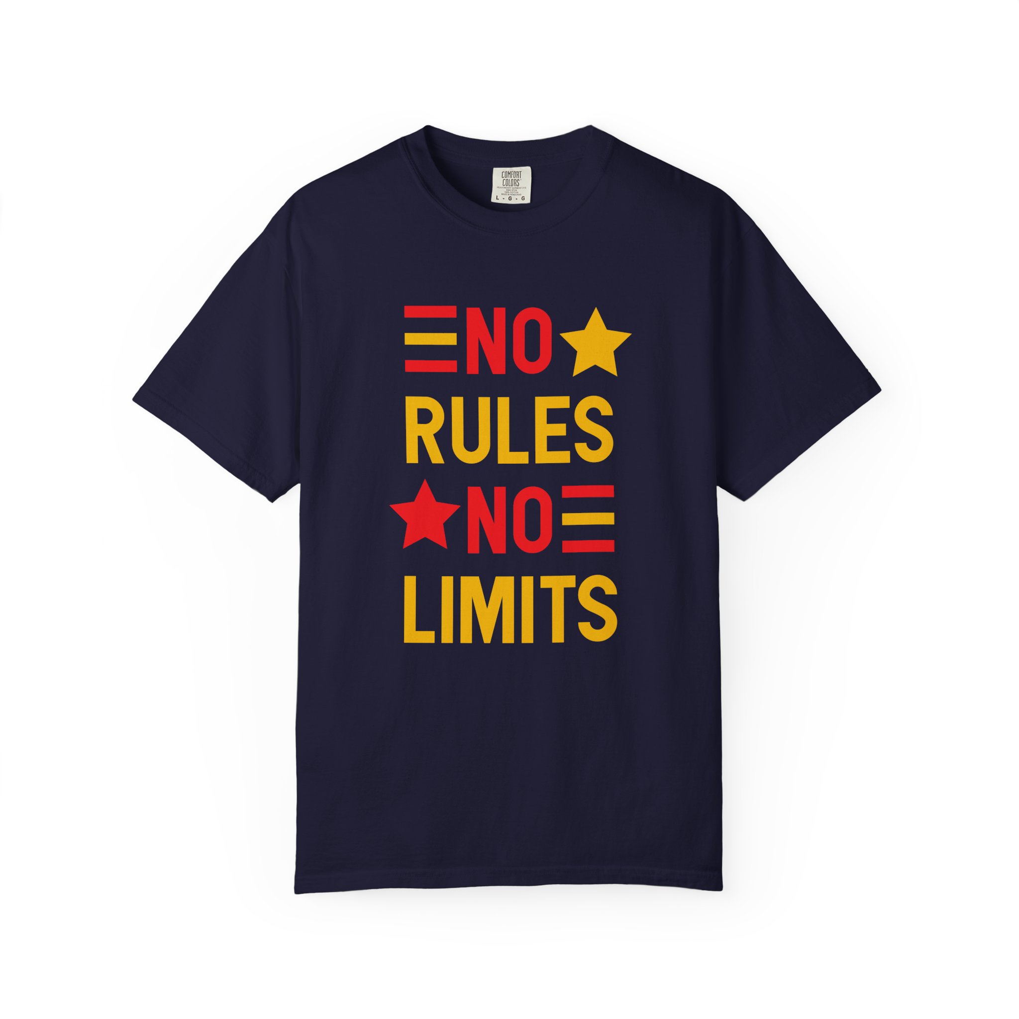 No Rules No Limits Graphic T-Shirt – Bold Retro Star Typography Tee for Streetwear Lovers & Trendy Style. - Image 33