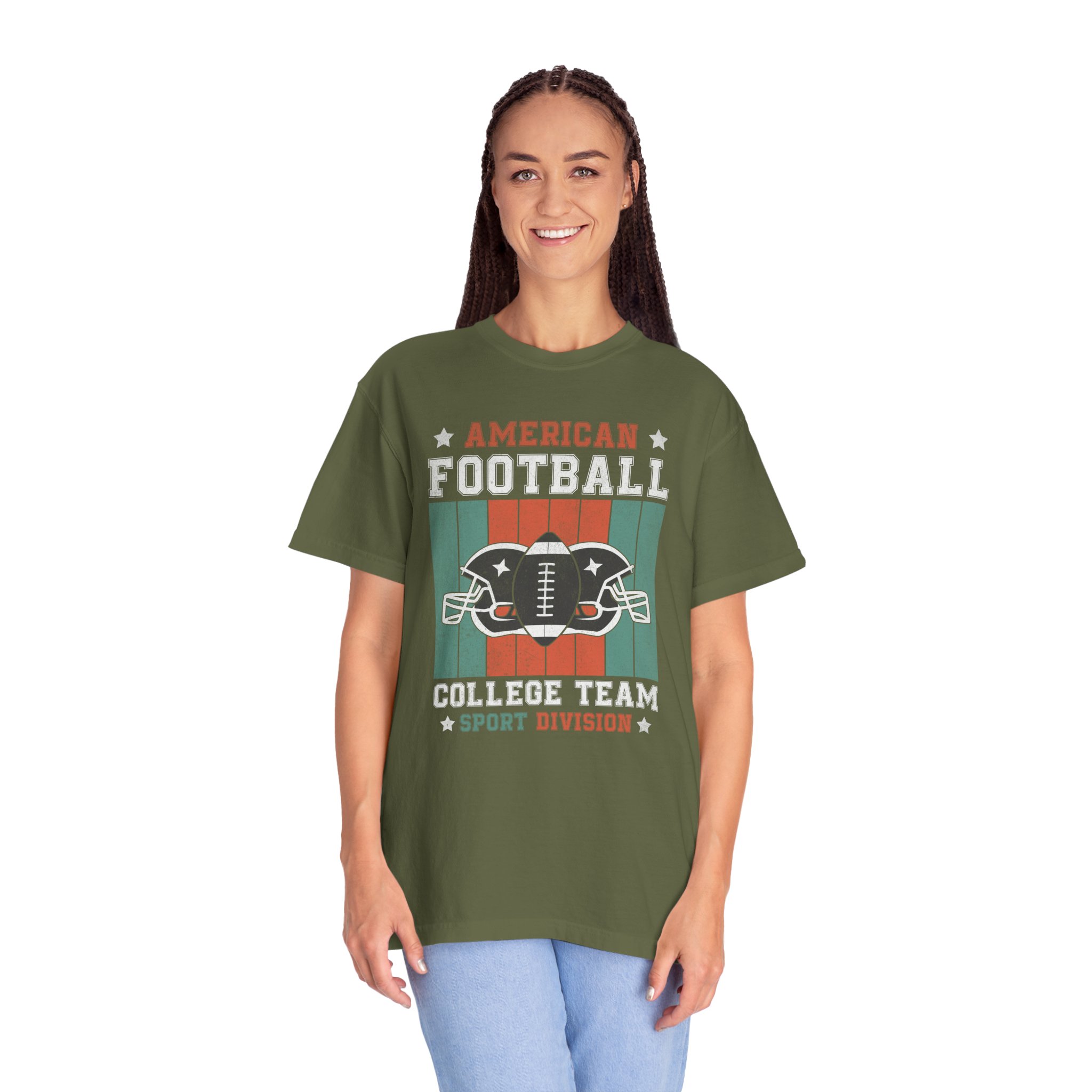 C - 16.16 - American Football College Team Unisex Garment-Dyed T-Shirt, Sports Fan Tee, Game Day Shirt, Gift for Football Lovers. - Image 11