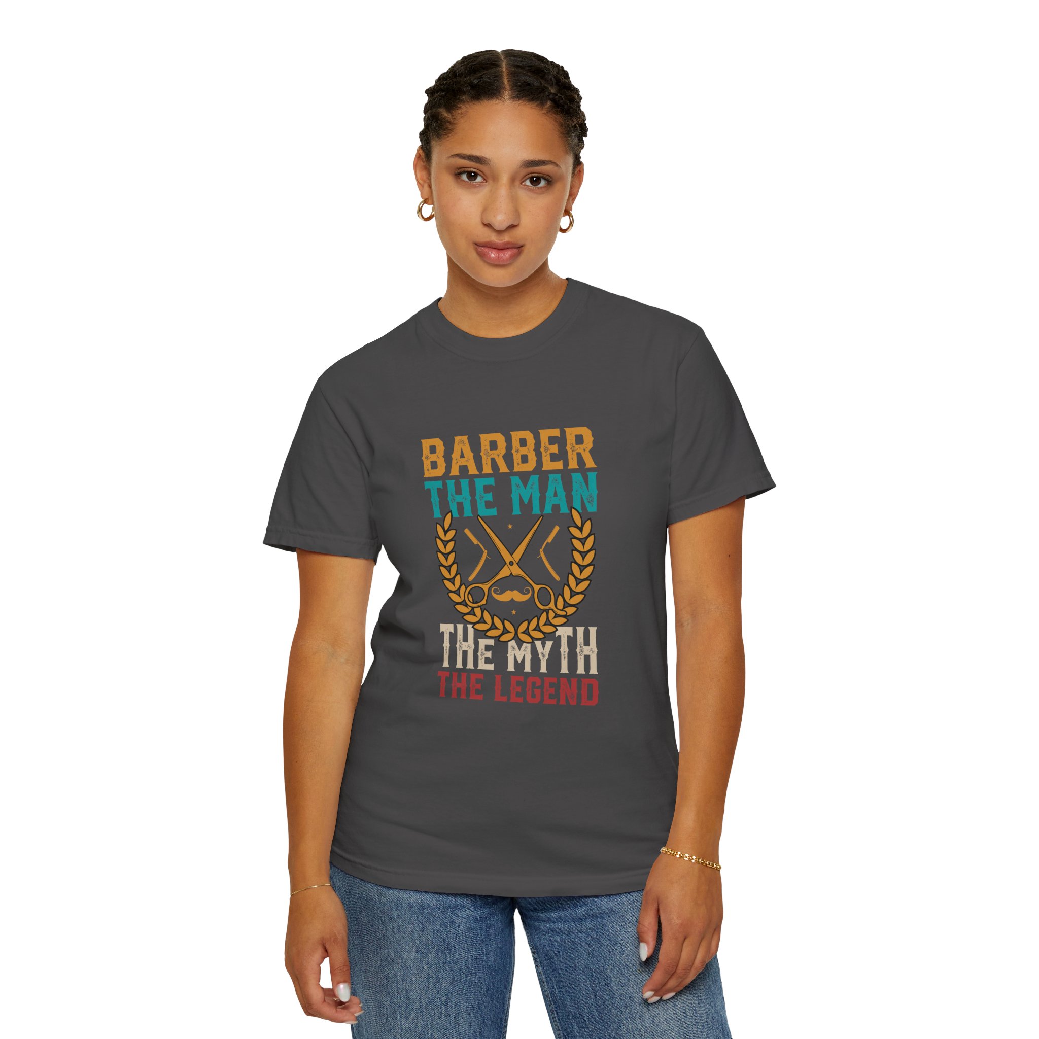 Barber Legend T-Shirt: Unisex Garment-Dyed Tee for Barbers, Father's Day Gift, Casual Wear, Barber Shop Apparel, Unique Gift Idea. - Image 44