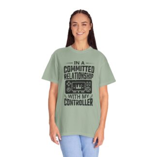 Funny gamer Tshirt for Console Players - Committed to My Controller Unisex Tee - Image 27